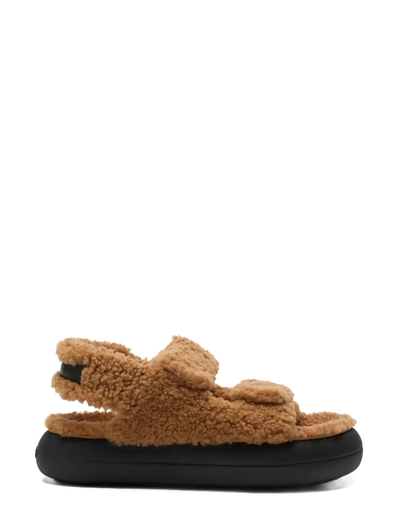 MB SHEARLING SANDAL - COGNAC