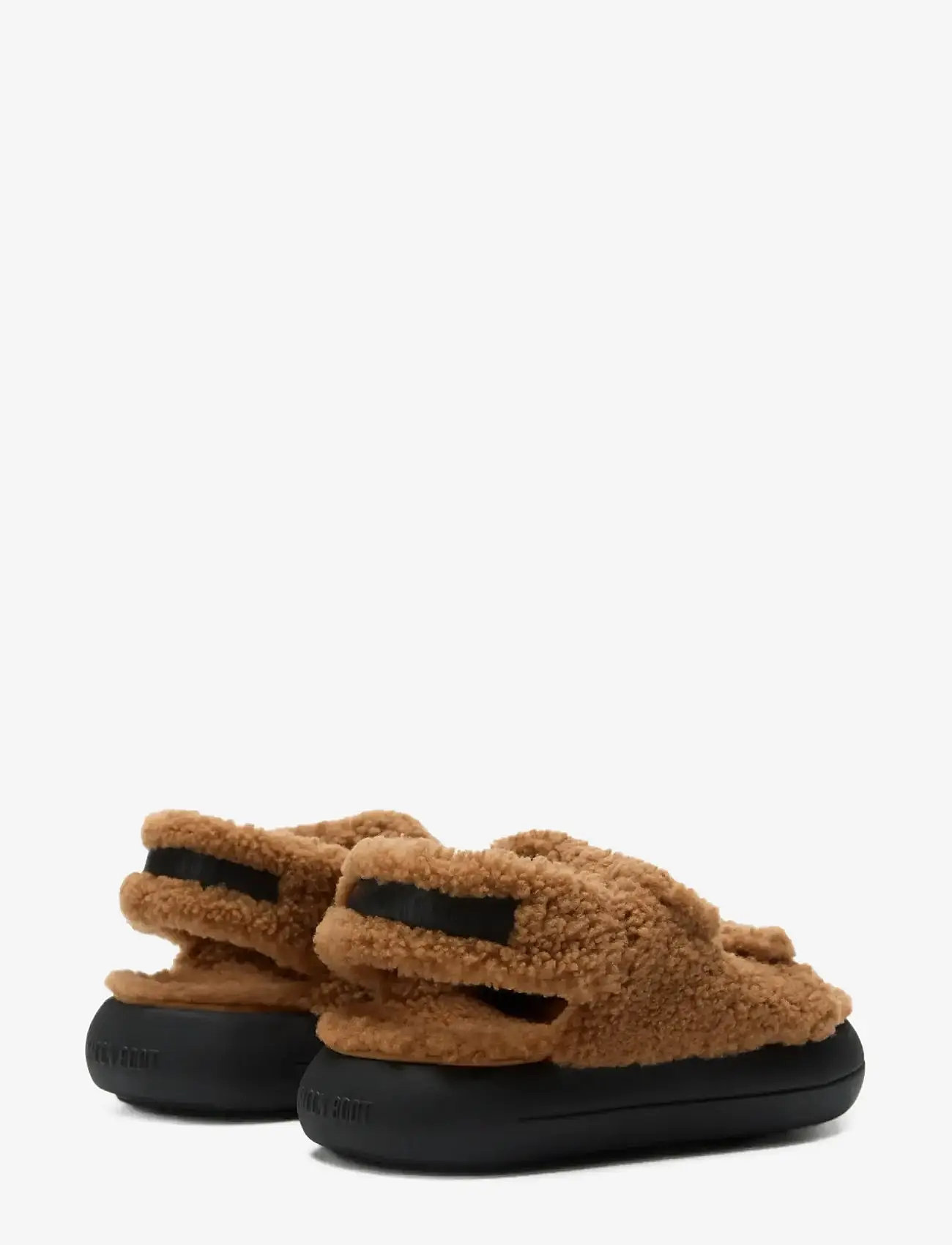 Moon Boot - MB SHEARLING SANDAL - flade sandaler - cognac - 1
