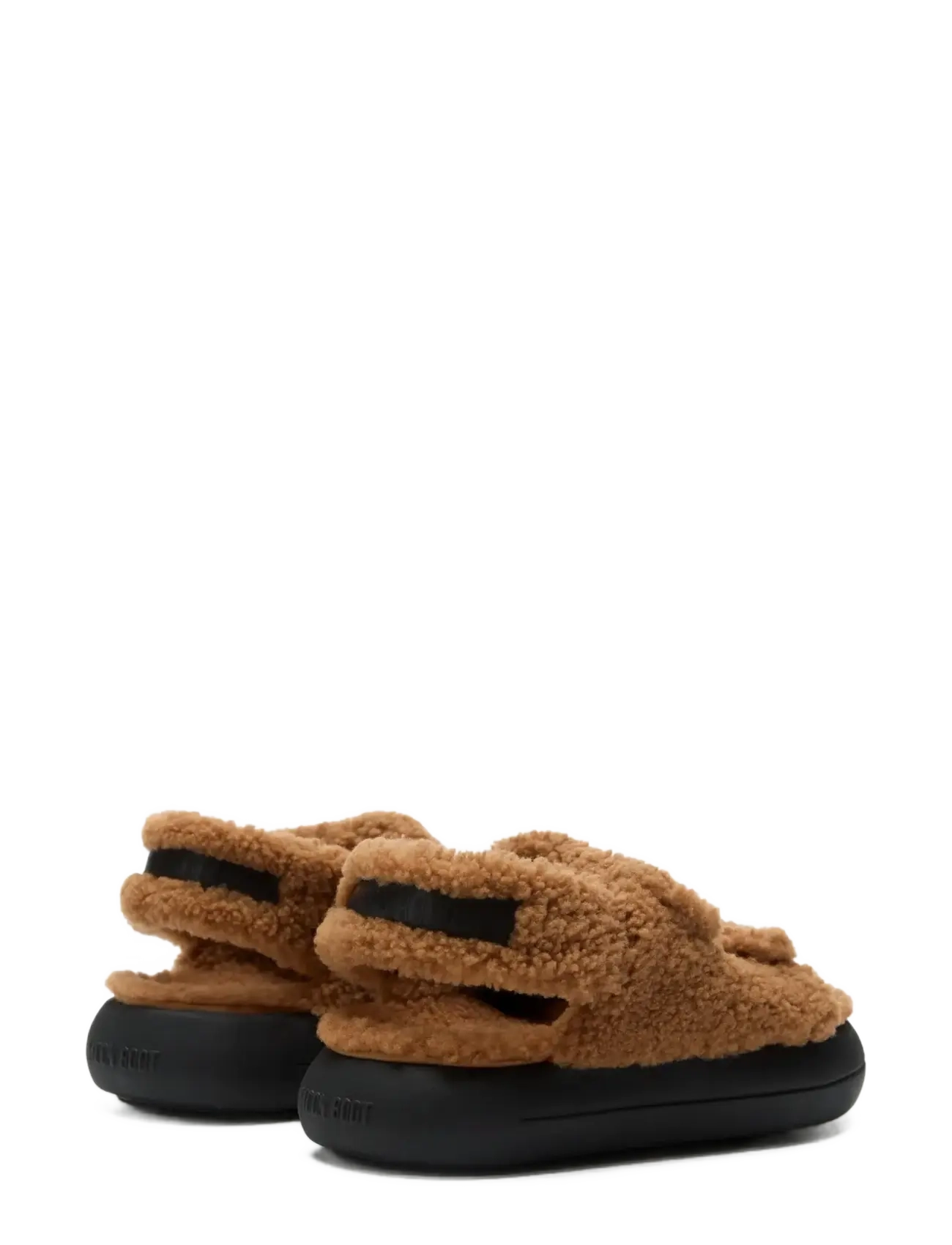 Moon Boot - MB SHEARLING SANDAL - flat sandals - cognac - 1