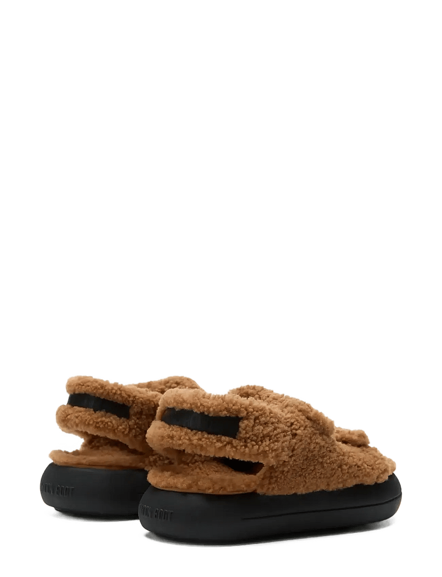 Moon Boot - MB SHEARLING SANDAL - madalad sandaalid - cognac - 1