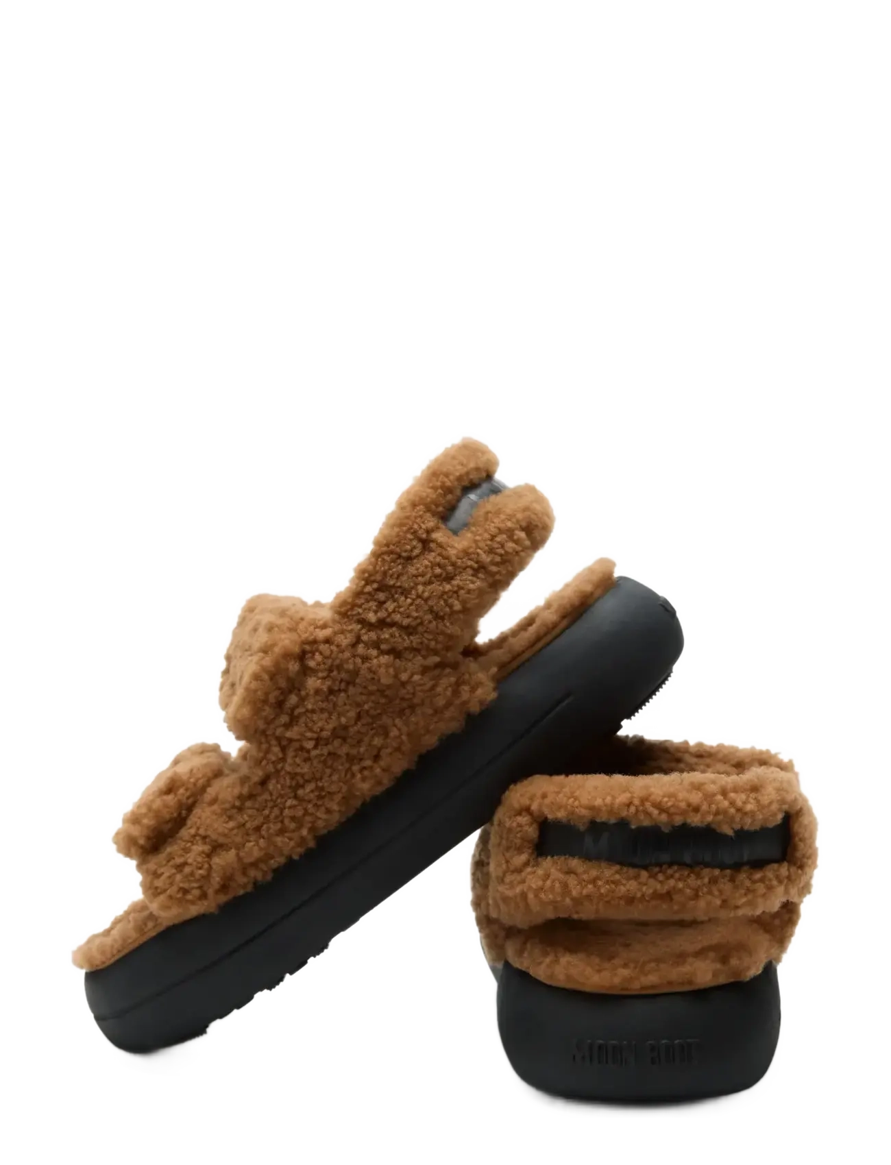 Moon Boot - MB SHEARLING SANDAL - flat sandals - cognac - 3