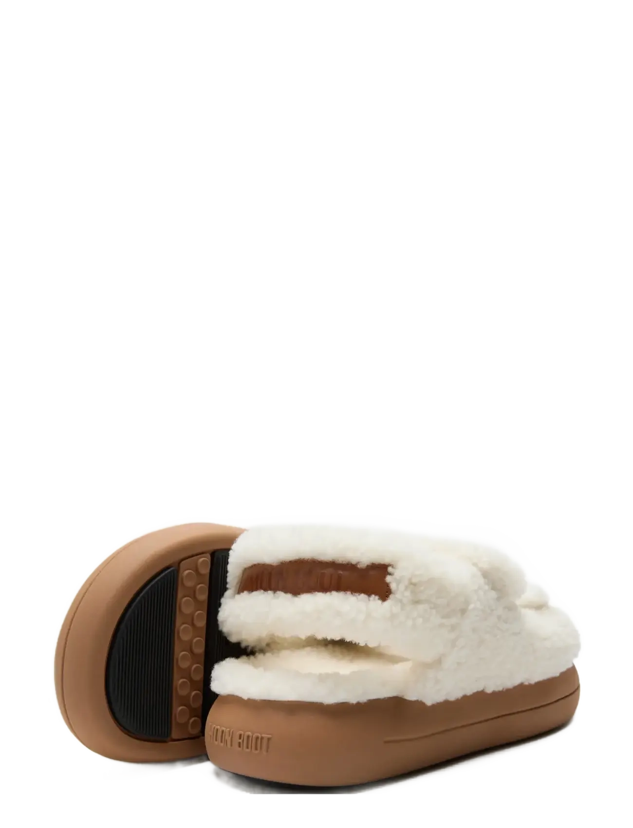 Moon Boot - MB SHEARLING SANDAL - platta sandaler - ice - 2