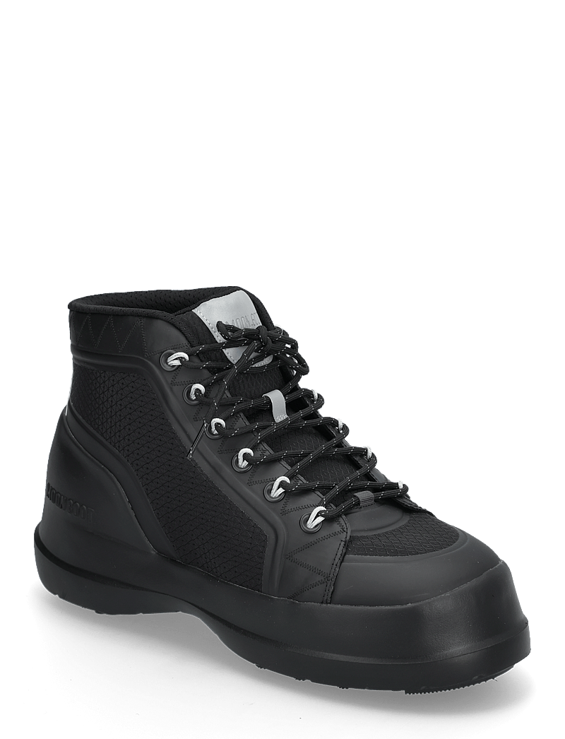 Moon Boot - MB LUNA TREK MID NYLON - støvler med snøre - black - 0