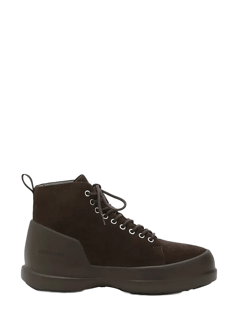 Moon Boot - MB MEZZALUNA LACE UP MID SUEDE - winterstiefel - dark brown - 0