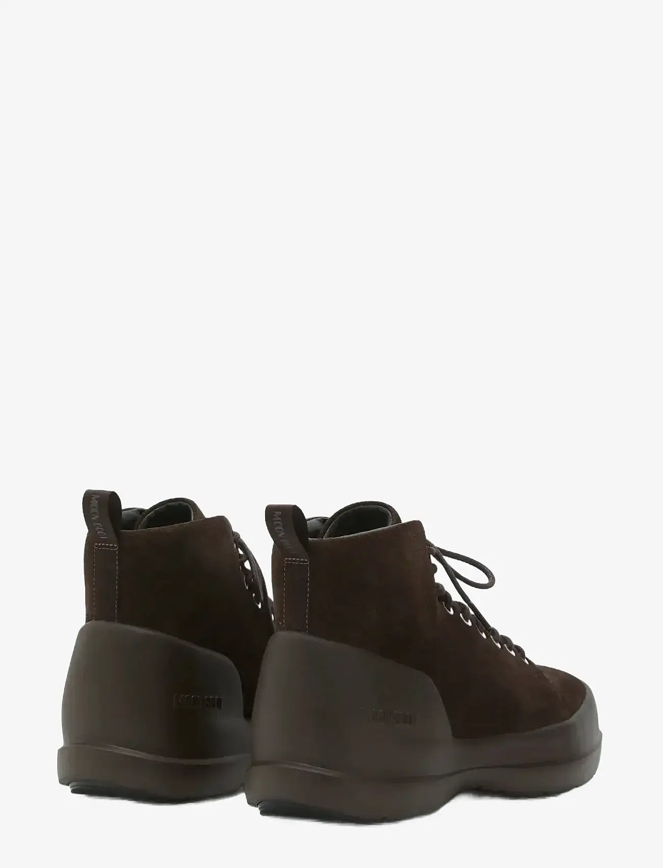 Moon Boot - MB MEZZALUNA LACE UP MID SUEDE - vinterkängor - dark brown - 1