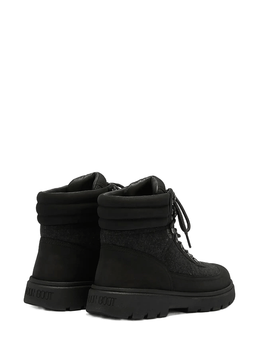 Moon Boot - MB COMBAT BOOT FELT - kängor med snörning - black - 1