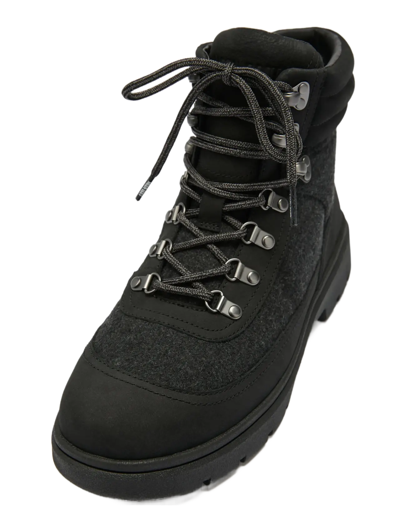 Moon Boot - MB COMBAT BOOT FELT - kängor med snörning - black - 3