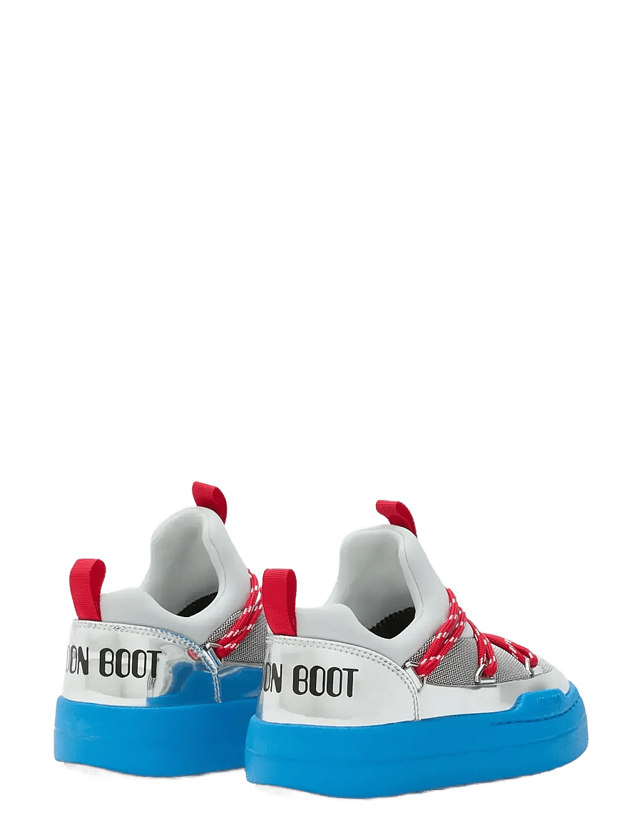 Moon Boot - MB JR PARK LOW LACE SPACE RACE - kõrge säärega tossud - silver/blue/red - 1