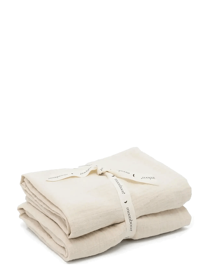 Moonboon - Organic Muslins, 2. pak. - kocyki muślinowe - nature - 0
