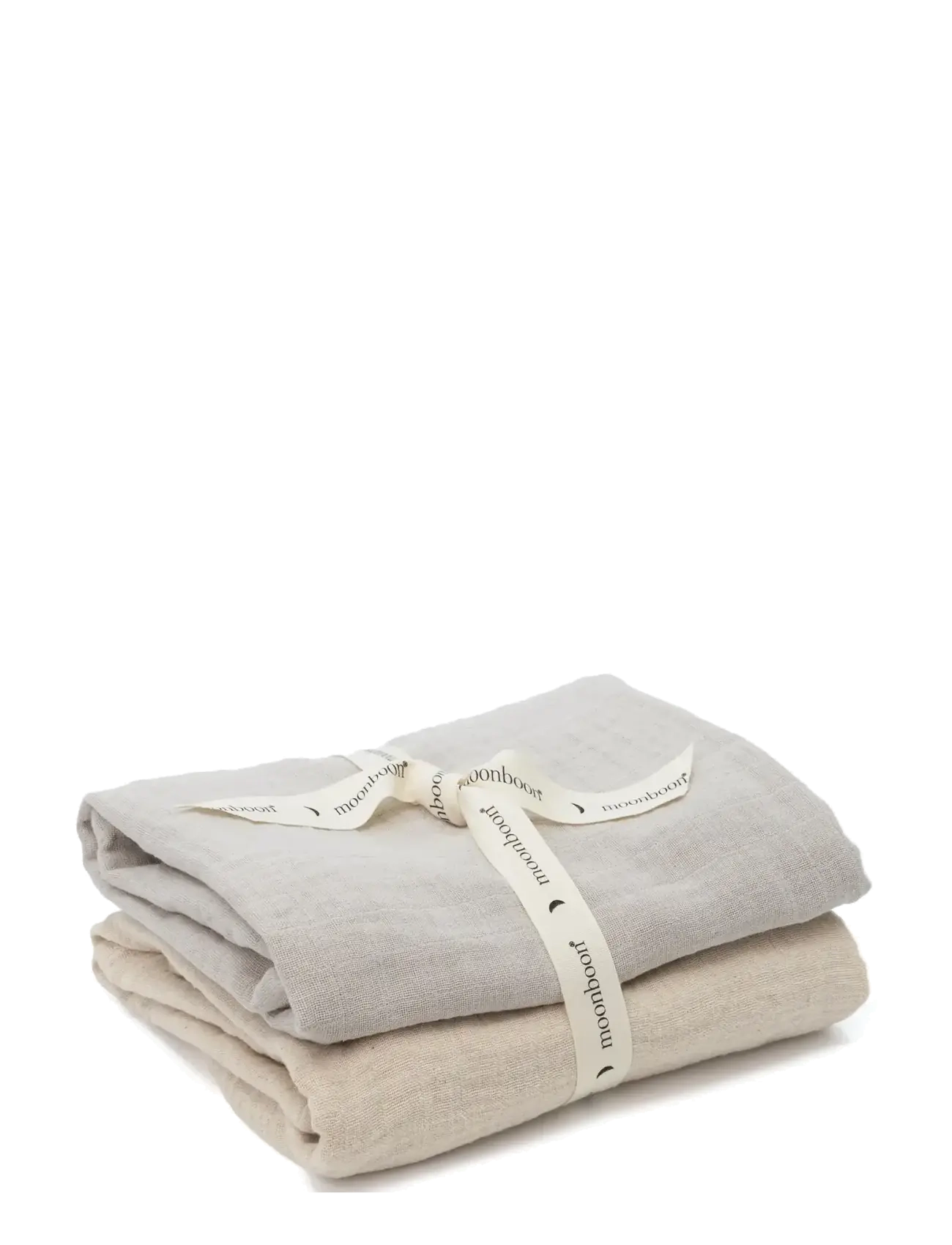 Moonboon Organic Muslins, 2. Pak., One Size, Beige, Muslinger > Muslingetæpper, Børn