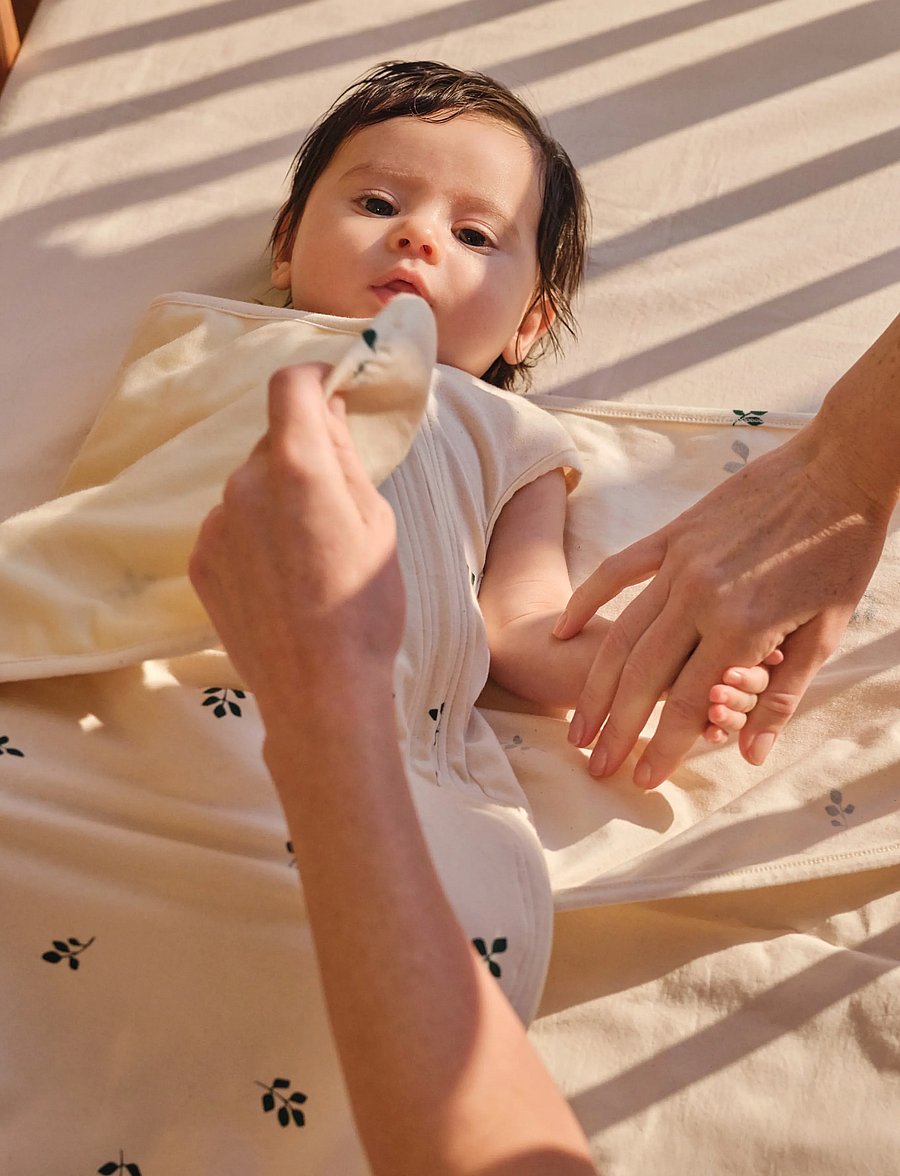 Moonboon - Baby Swaddle, 0-3 m. - nusseklude - leaf - 2
