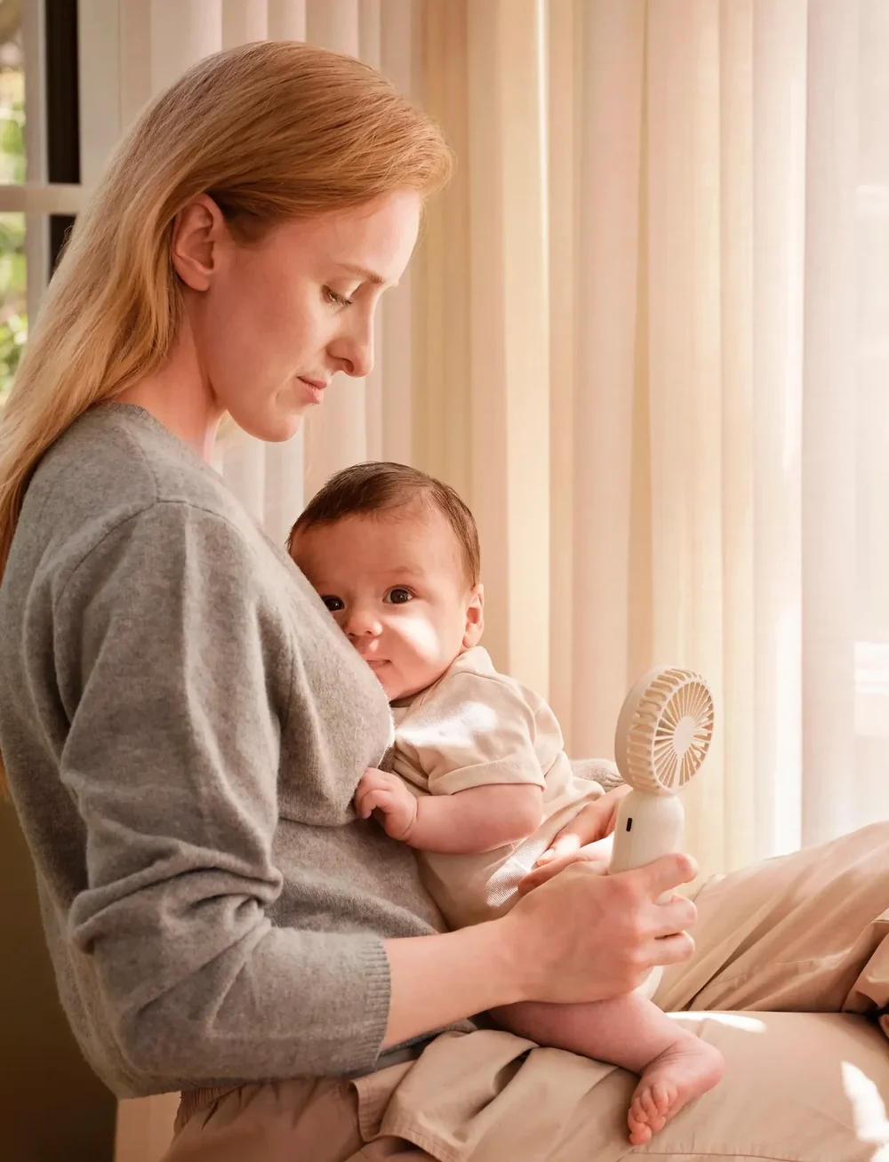 Moonboon - Mini Fan - babybedden en accessoires - cream white - 3