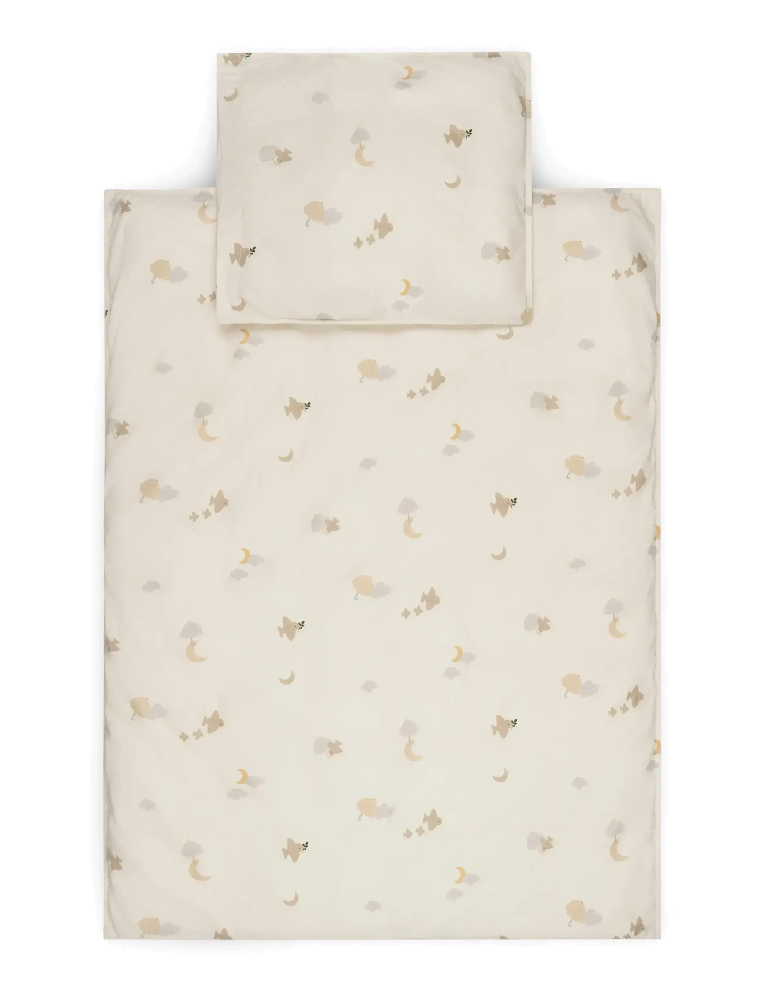 Moonboon Bed Linen Crisp, Bed Sæt, Creme, Str: 100X140;40X45CM