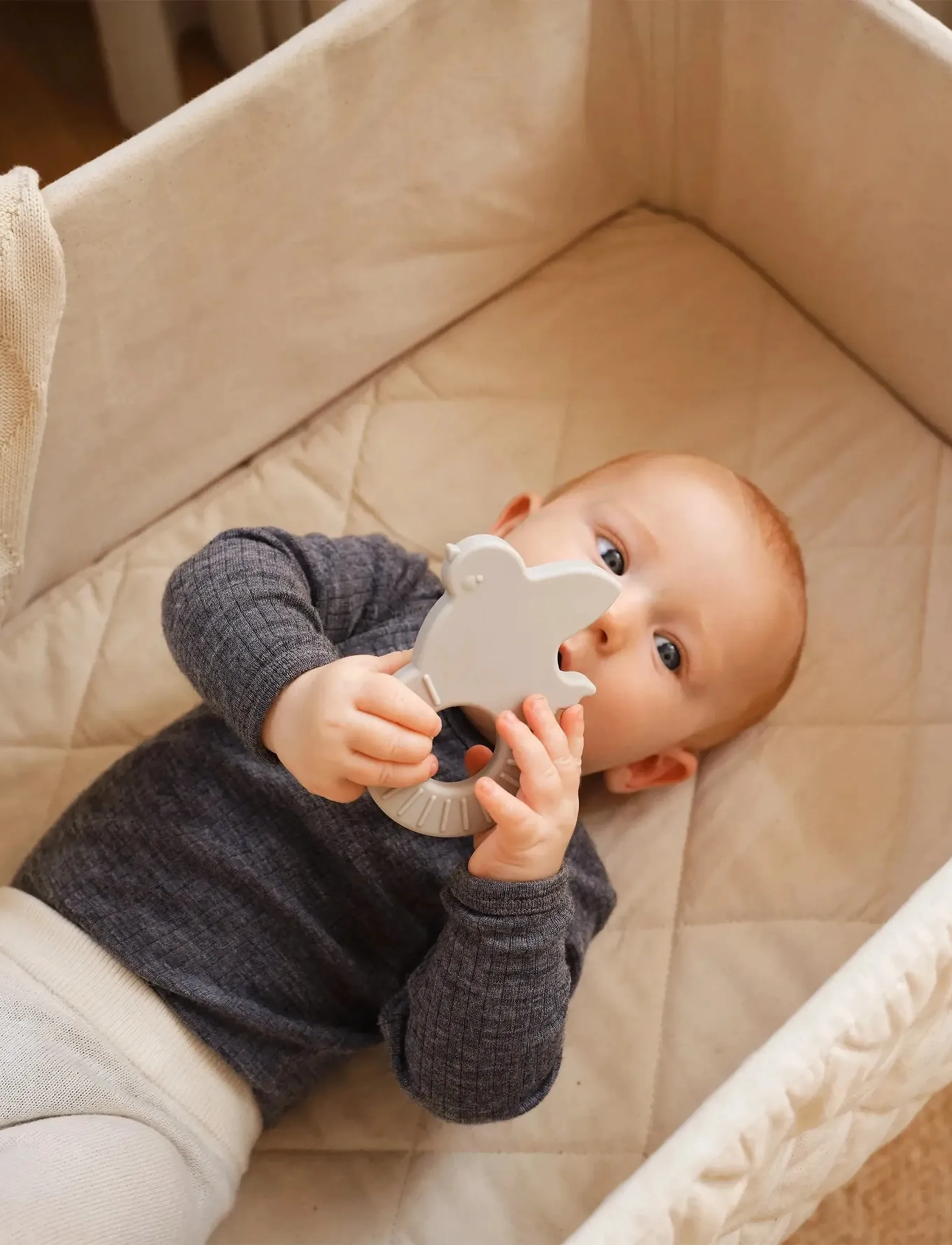 Moonboon Teether, One Size, Grey, Baby Legetøj > Teething Legetøj, Børn