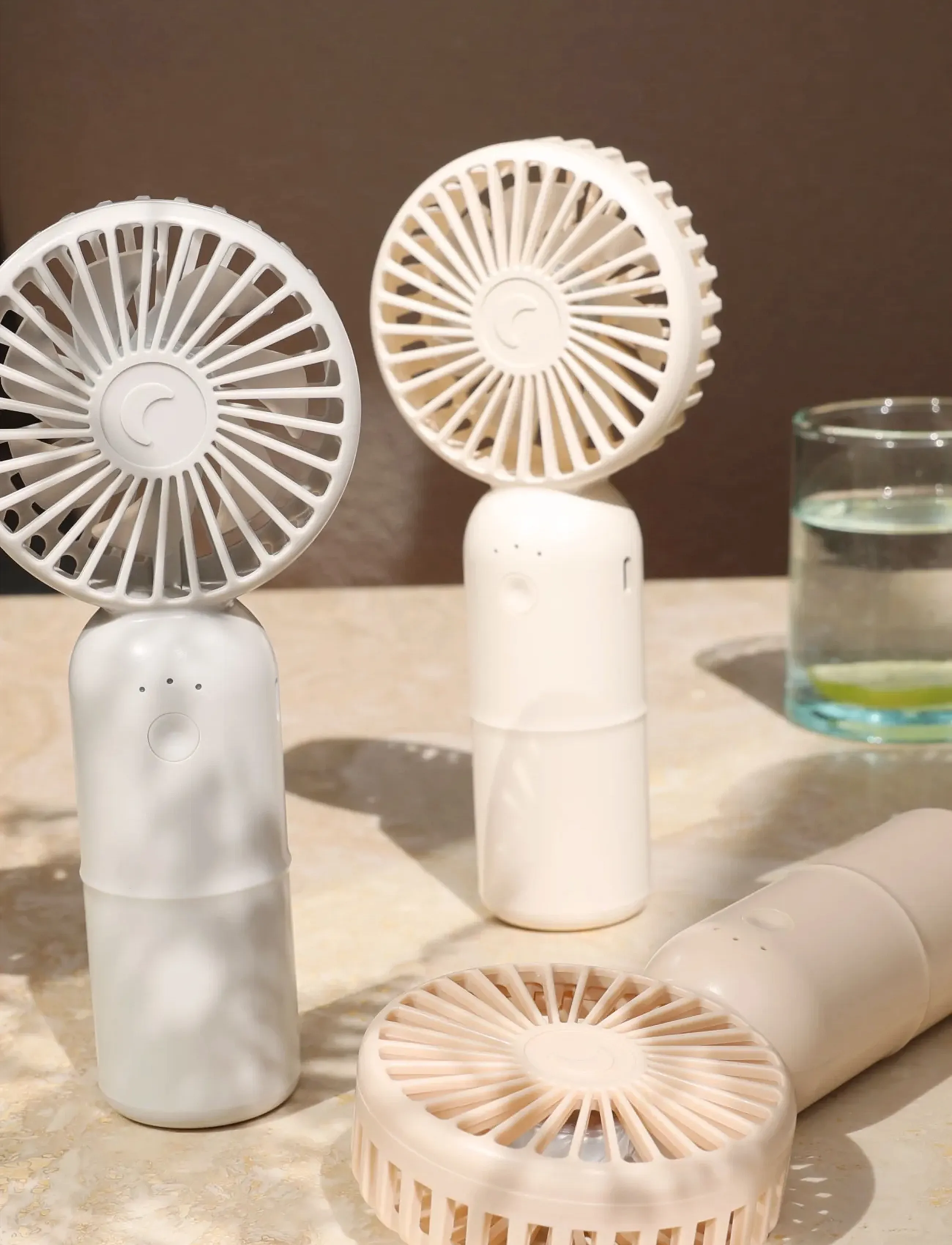 Moonboon Mini Fan - Moonboon - ROSE CLOUD / beige