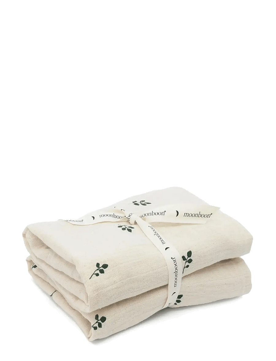 Moonboon - Organic Muslins, 2. pak. - musliiniliinat - leaf - 1