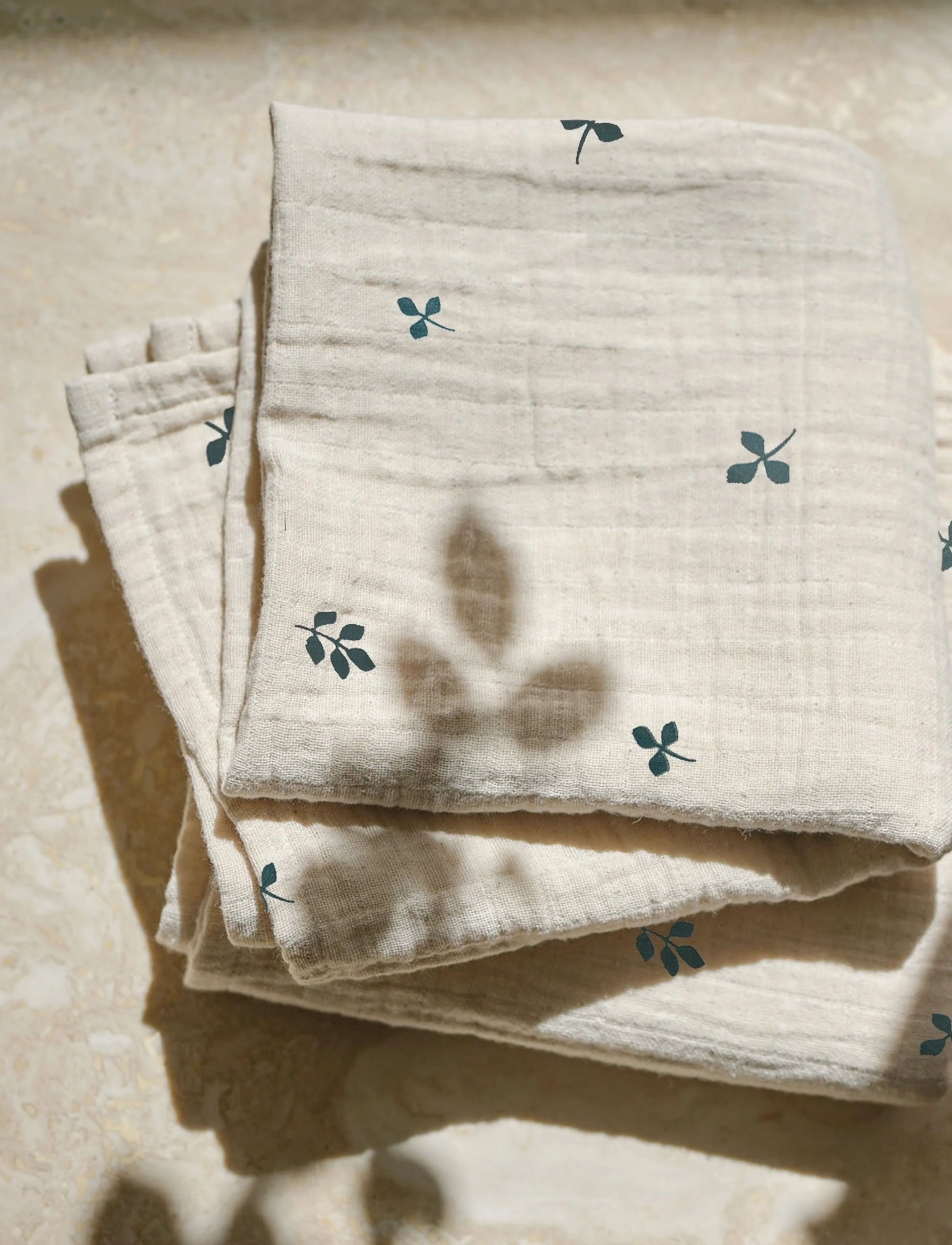 Moonboon Organic Muslins, 2. Pak., One Size, Creme - Muslin Cloths, Kinder