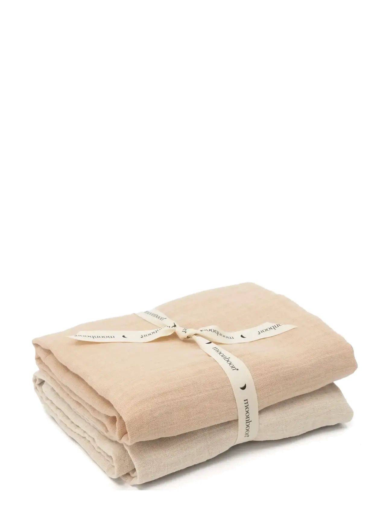 Moonboon Organic Muslins, 2. Pak., One Size, Beige, Muslinger > Muslingetæpper, Børn