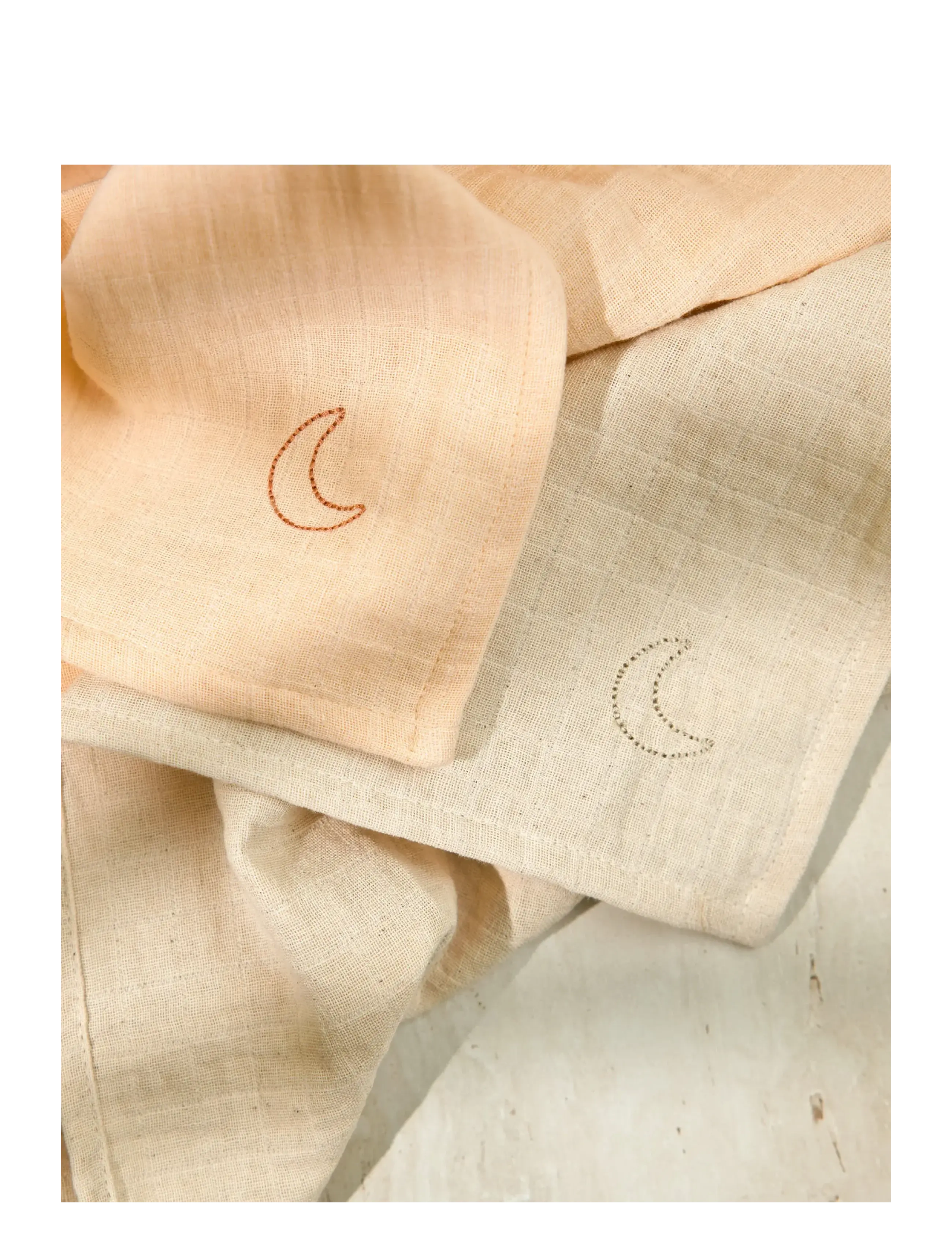 Moonboon - Organic Muslins, 2. pak. - musselintæpper - rose mix - 1