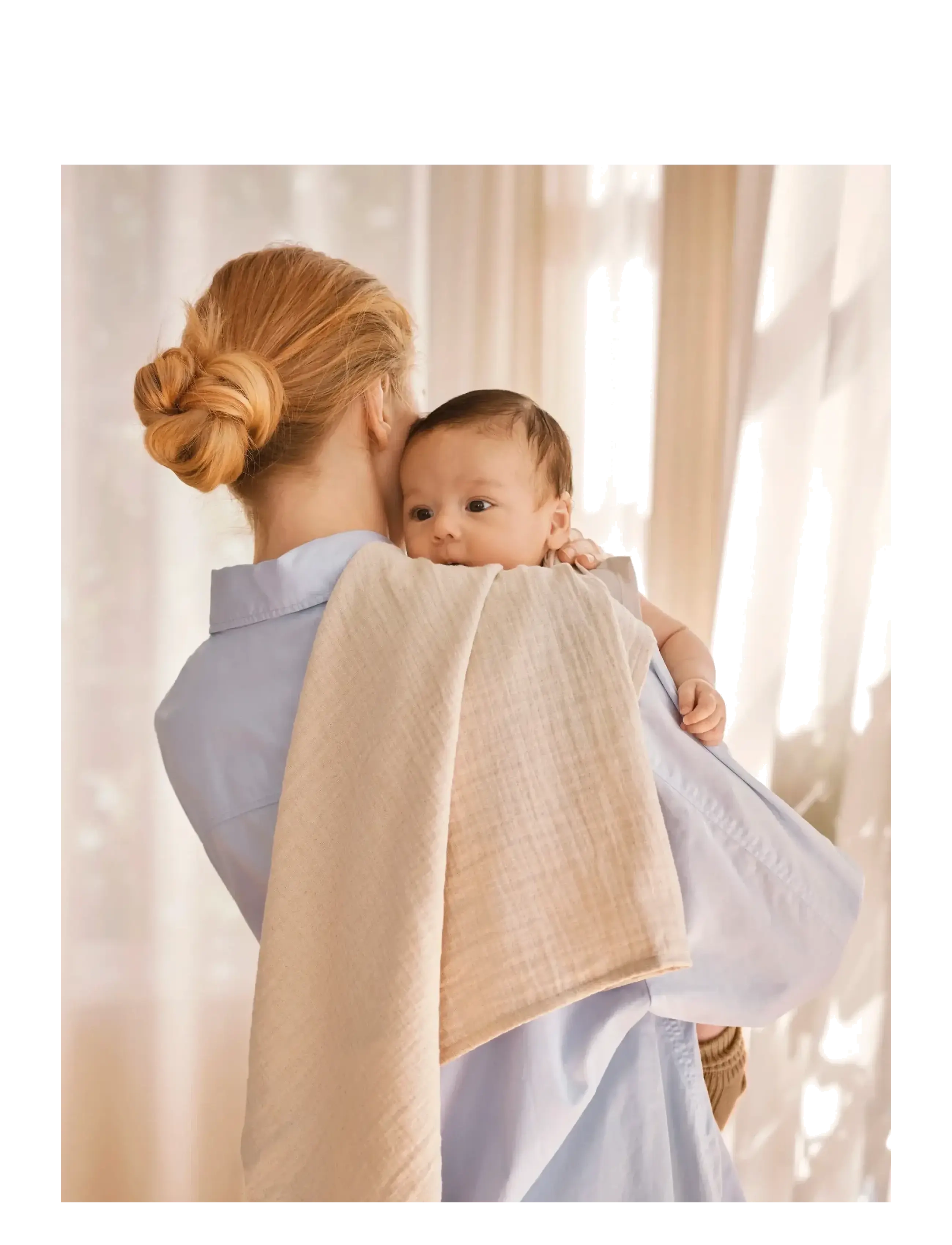 Moonboon - Organic Muslins, 2. pak. - musselintæpper - rose mix - 2