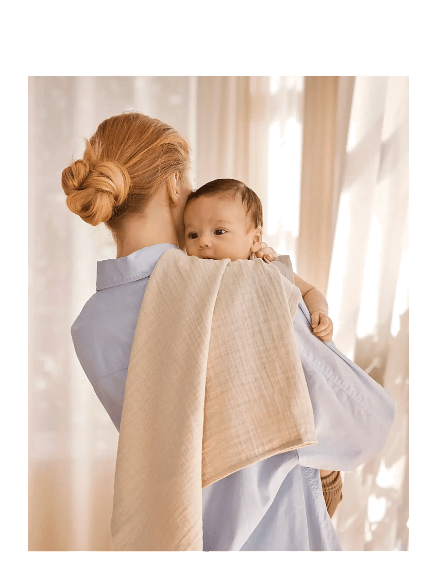 Moonboon - Organic Muslins, 2. pak. - musselintæpper - rose mix - 2