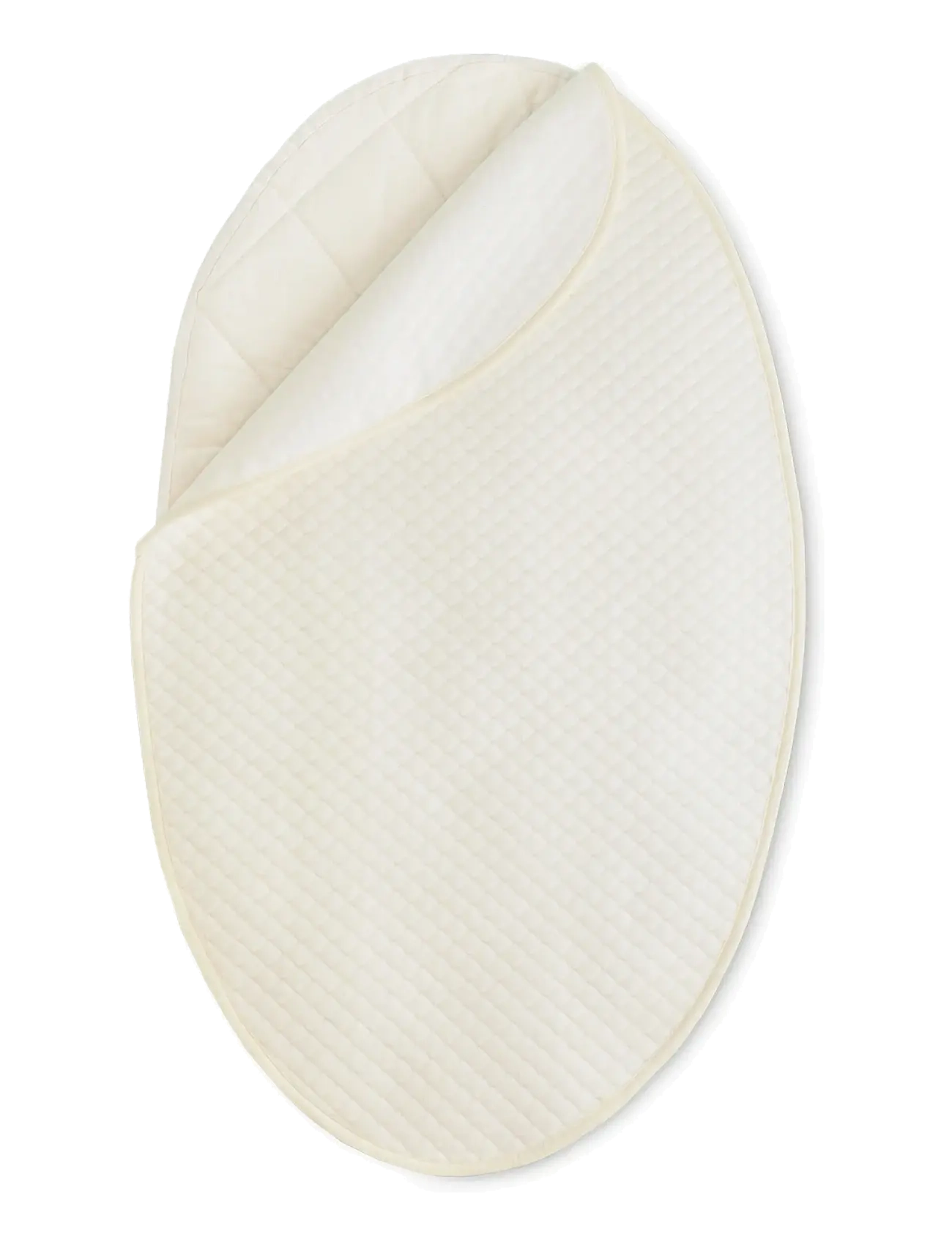 Moonboon Waterproof Mattress Protector Oval Cradle Size, Børn, Vandtæt Oval Vatteret Vugge Madrasbeskytter, Cream, Str: 39X34CM