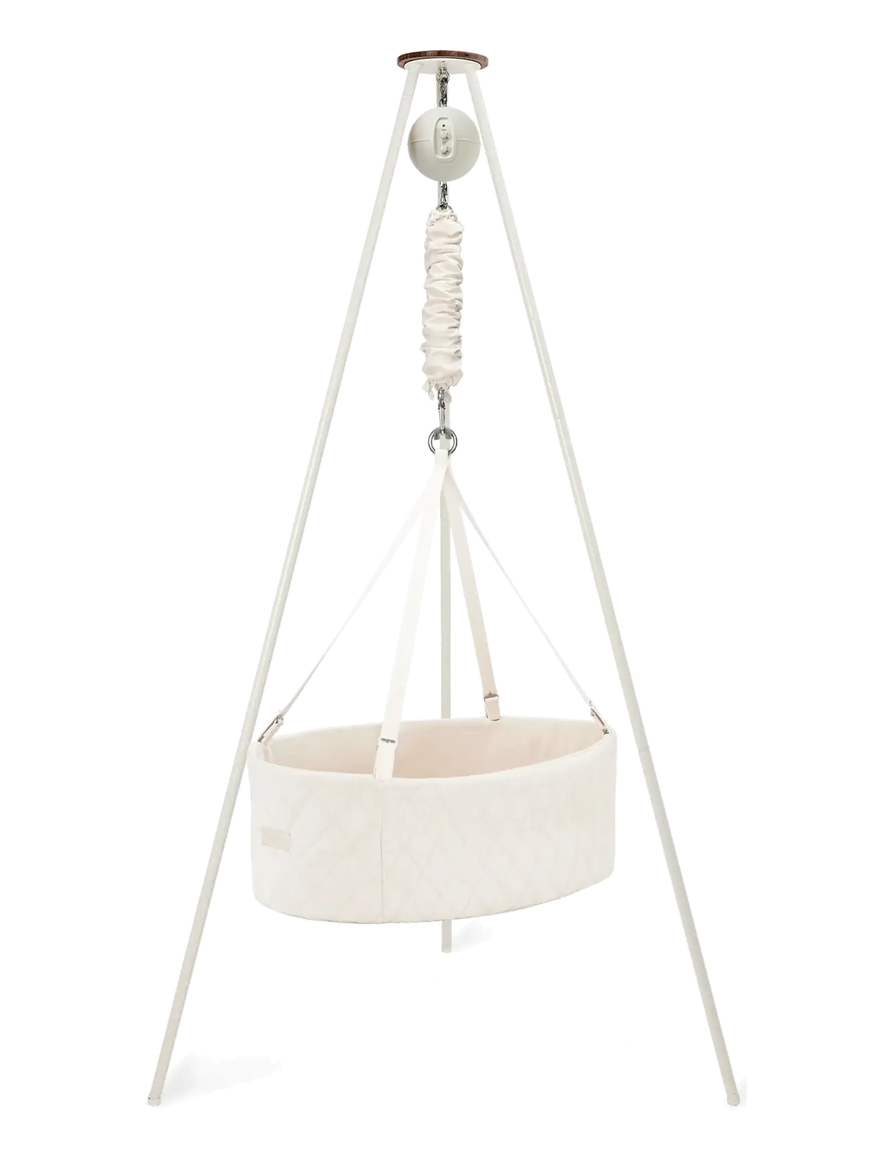 Moonboon Classic Bundle - Oval Cradle & Motor Connect - Babyprodukte - NATURE / WHITE / cream