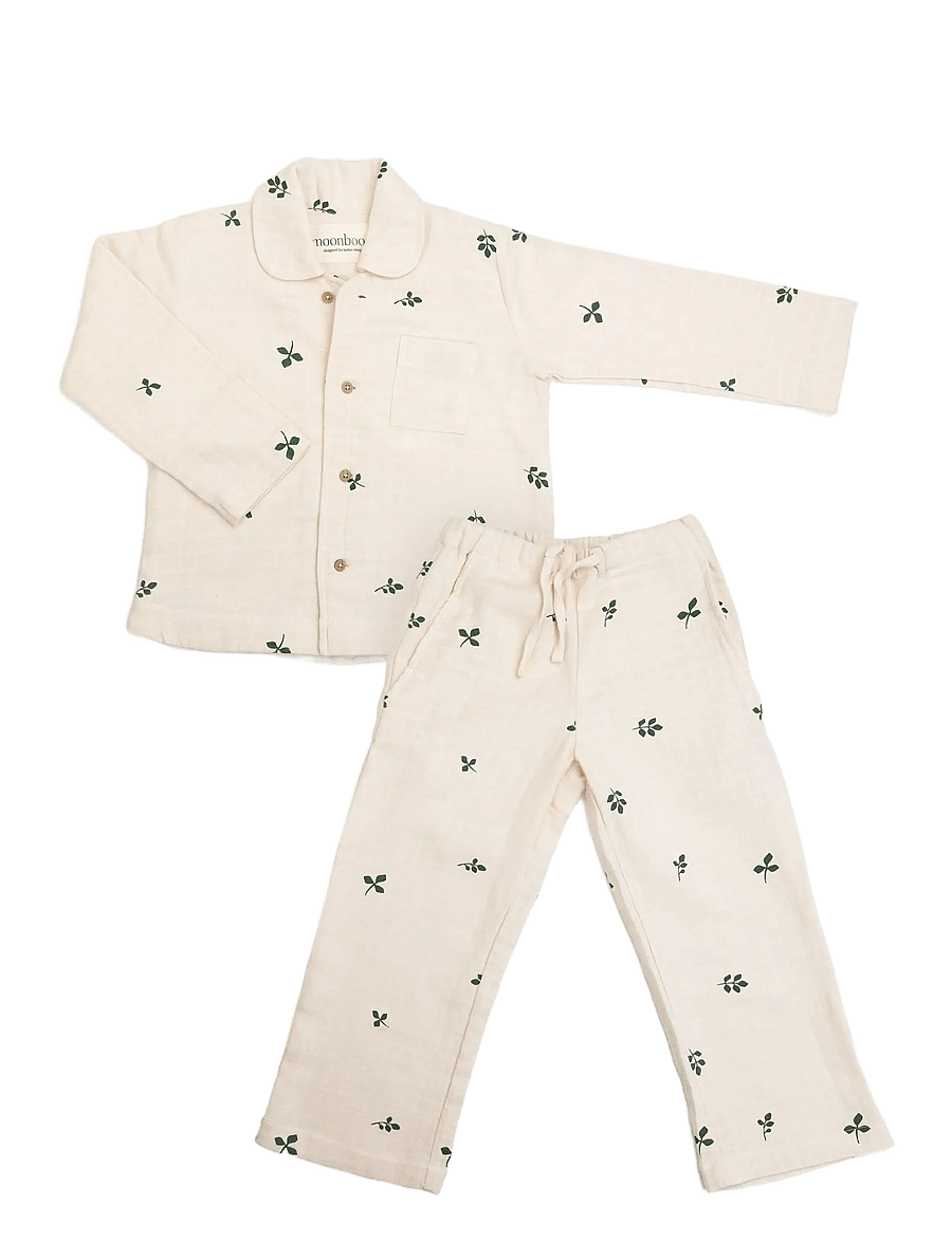Moonboon - Pyjamas, 4-5 y. - pyjamassæt - leaf - 0