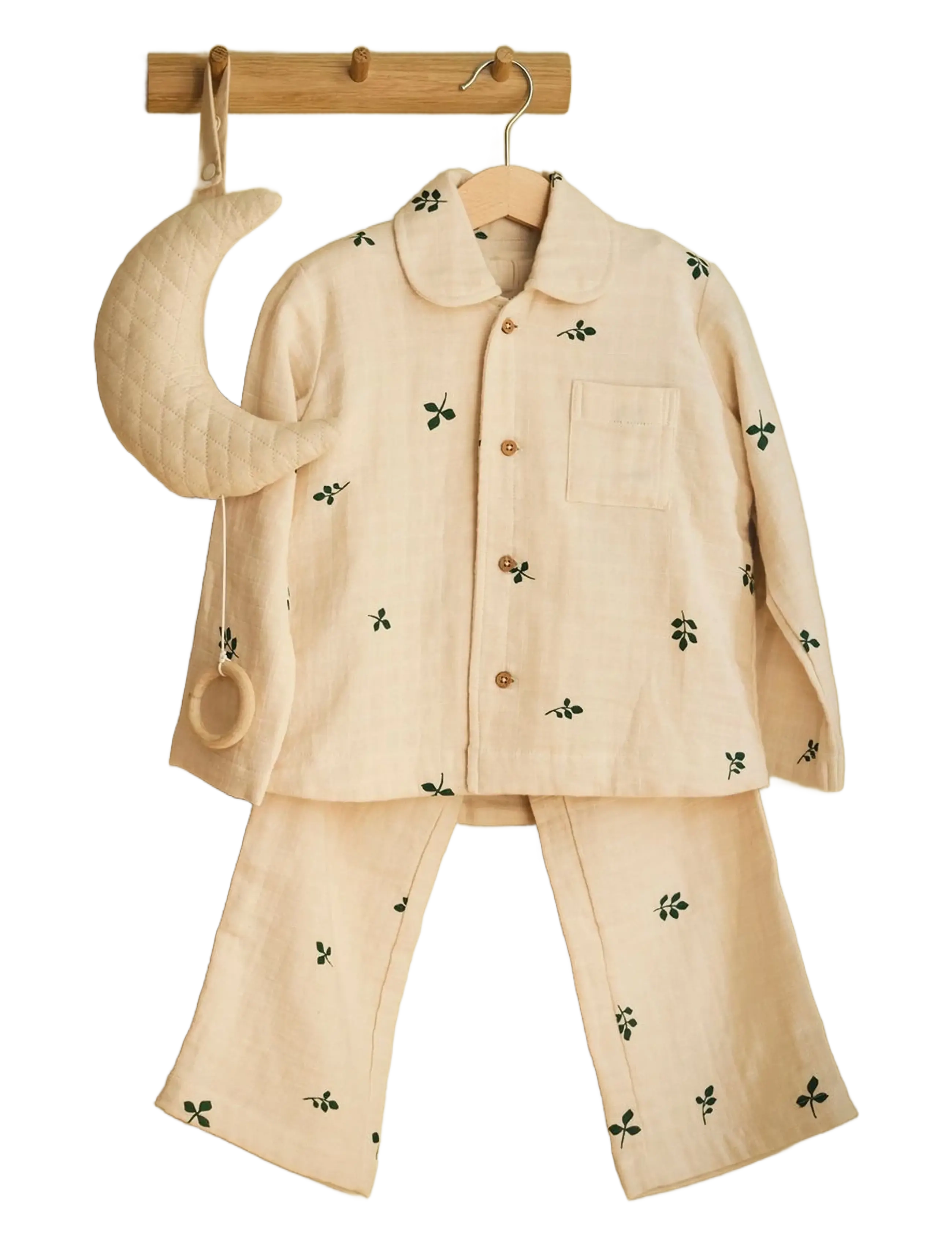 Moonboon - Pyjamas, 4-5 y. - pyjamassæt - leaf - 1