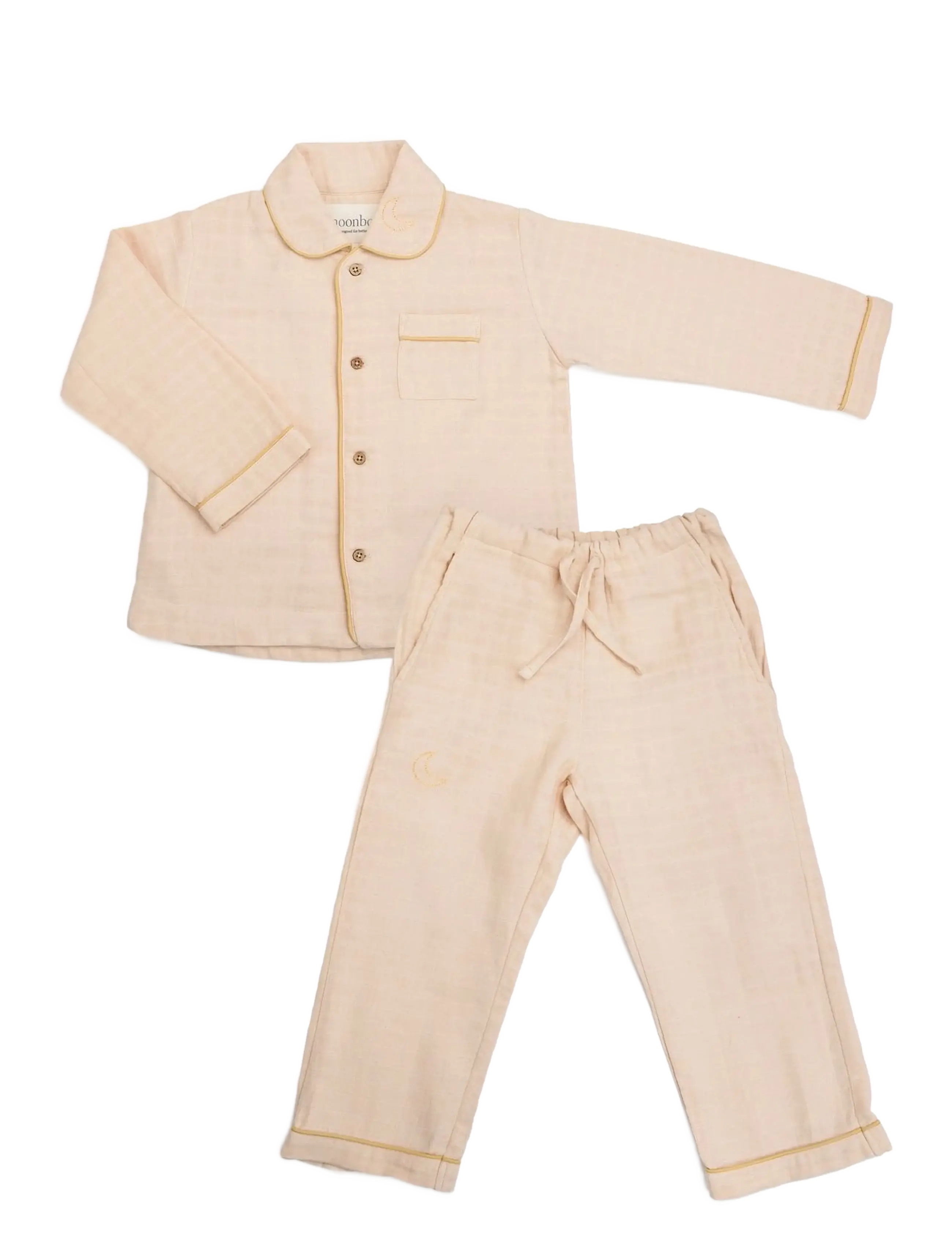 Moonboon Pyjamas, 3-4 Y., 98/104 cm, Beige, Pyjamas > Pyjamas-Sæt, Børn