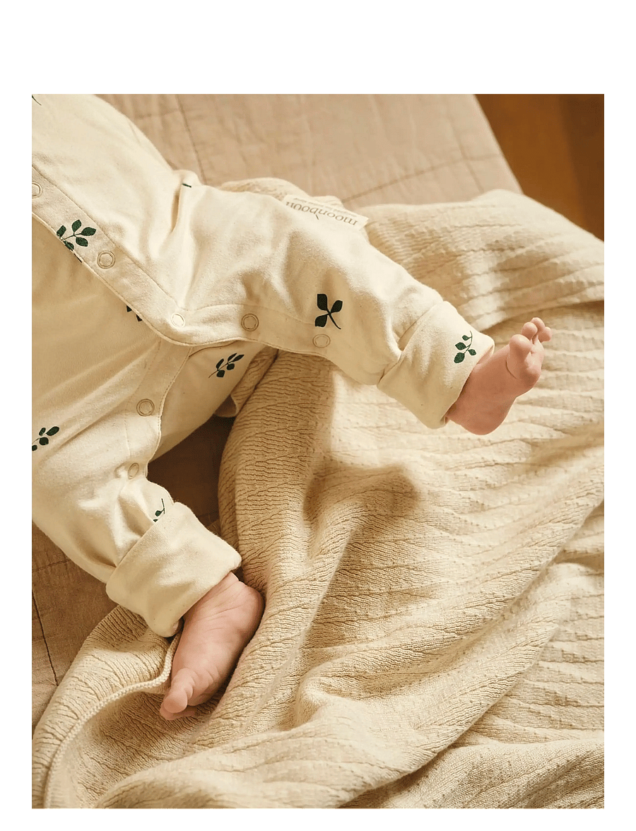 Moonboon - Sleep suit & bonnet giftbox - pikkade varrukatega t-särkide komplektid - leaf - 1