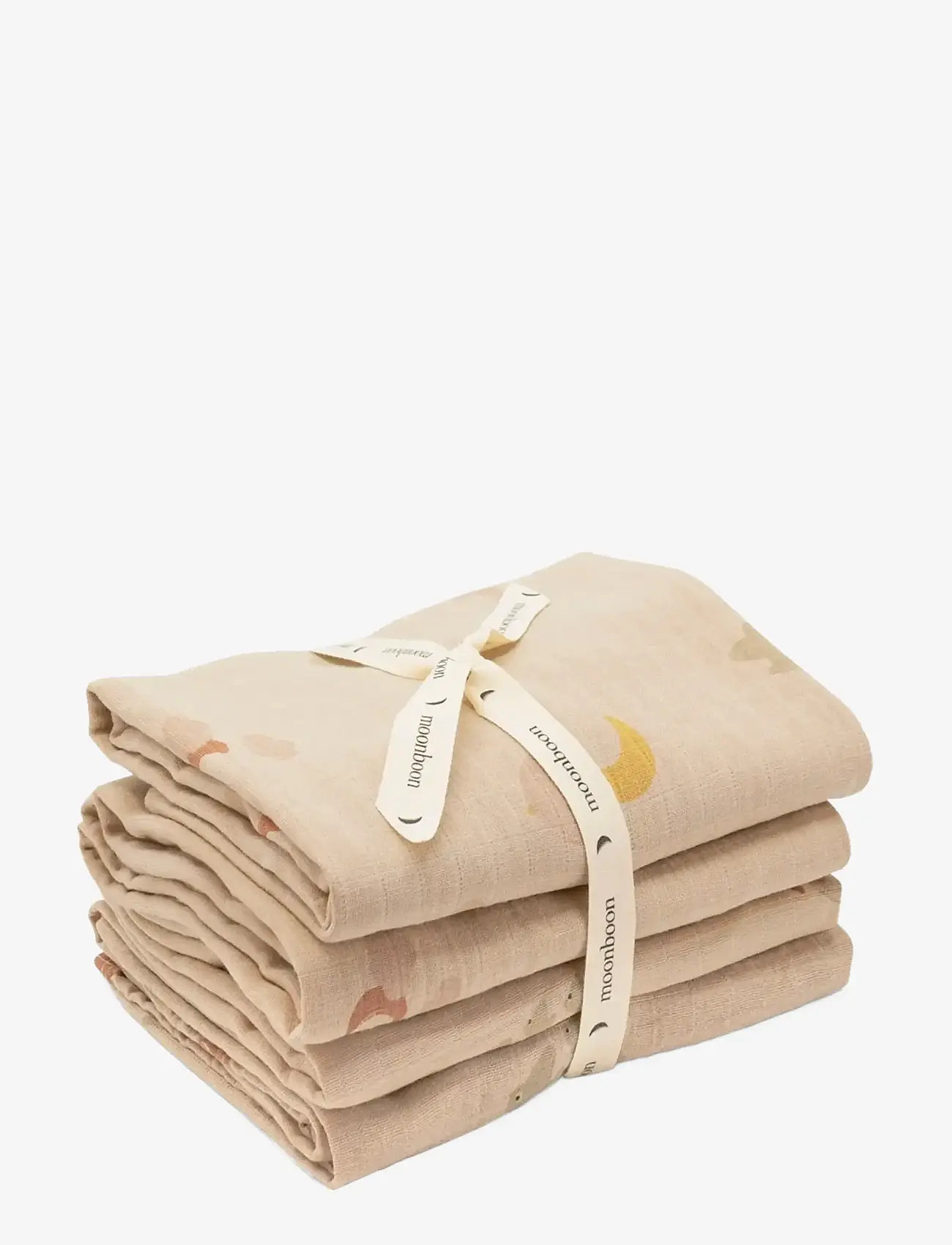 Moonboon - Organic Muslins, 4. pak. - muslin cloths - over the moon rose - 1