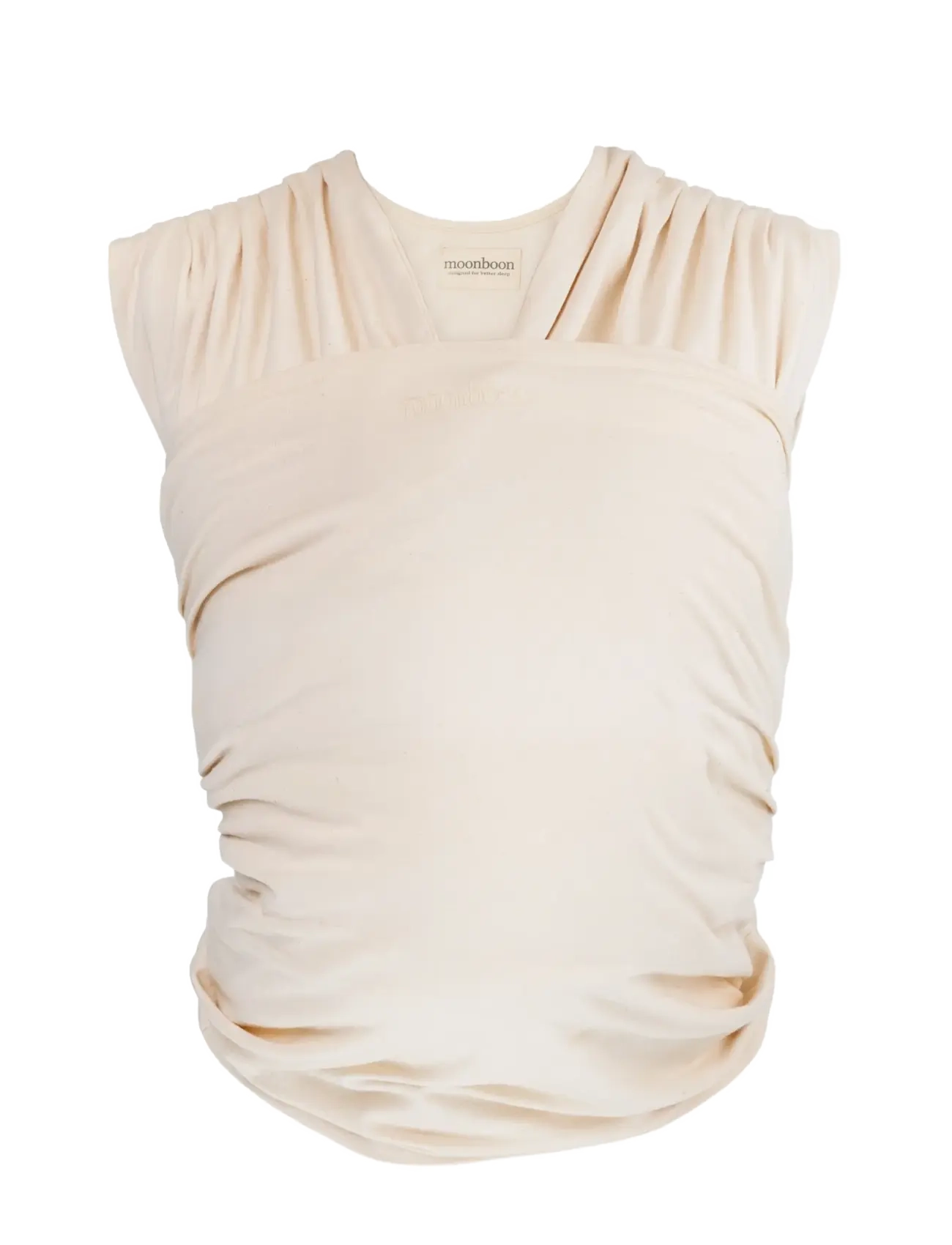 Moonboon Baby Wrap T-shirt - Wózki i podróżowanie - NATURE / cream