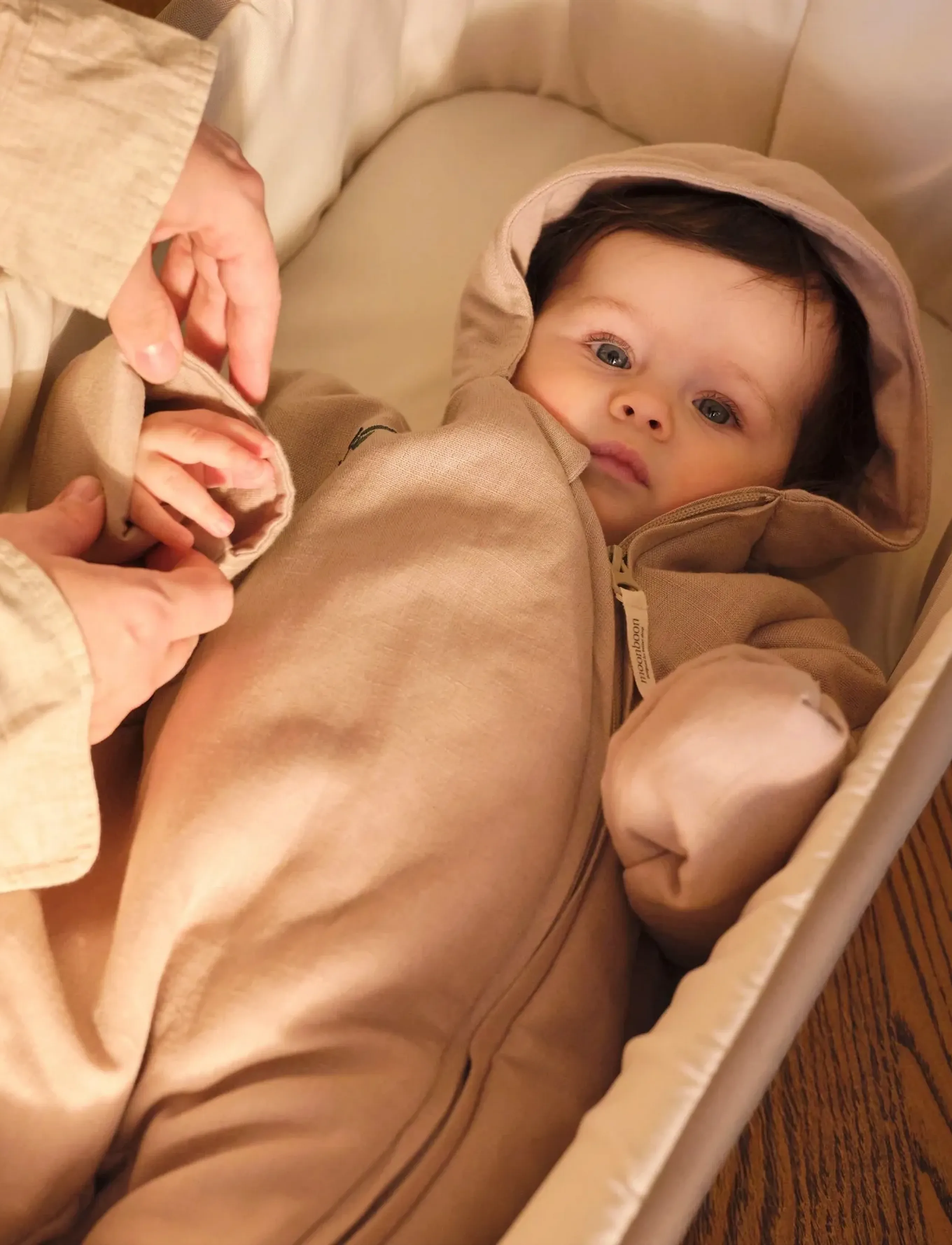 Moonboon Køredragt, Børn, Hætte Køredragt, Beige, Str: 3-6MONTH