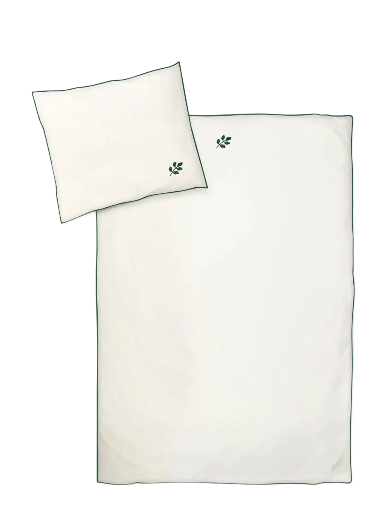 Moonboon Bed Linen Embroidery - Kids home - NATURE WITH LEAF / cream