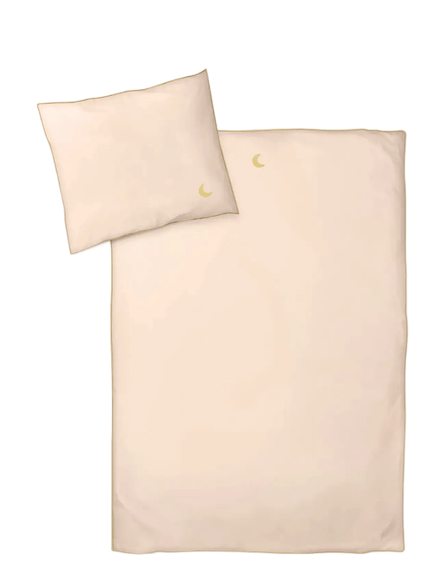 Moonboon - Baby Bed Linen Embroidery - påslakanset - rose cloud with moon - 1