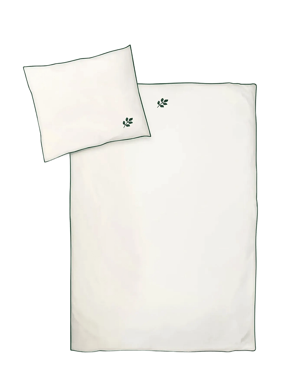 Moonboon - Bed Linen Embroidery - parures de lit - nature with leaf - 1