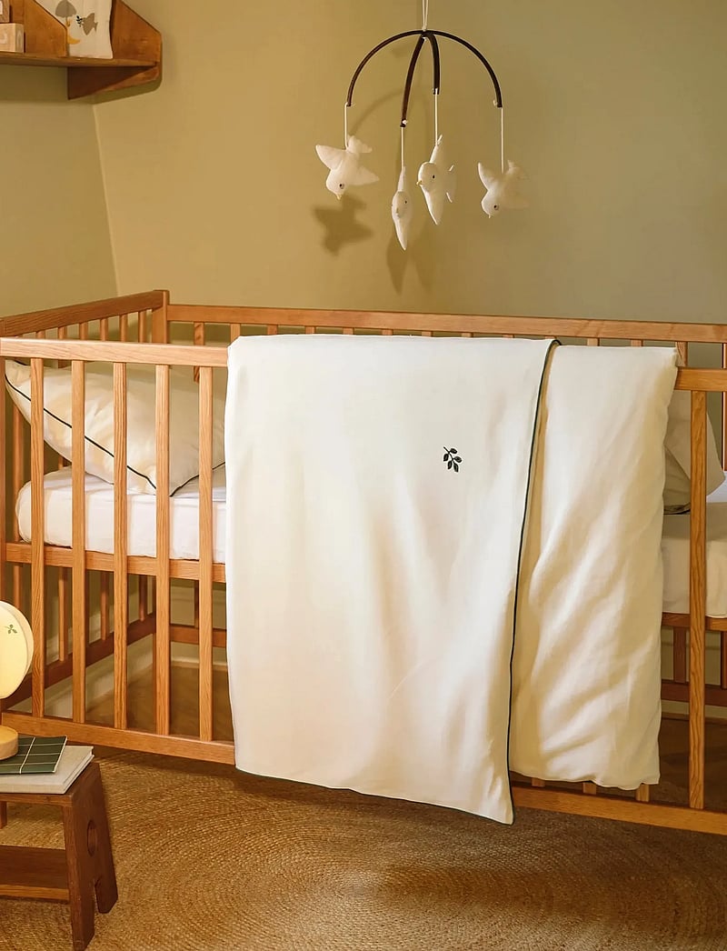 Moonboon - Bed Linen Embroidery - sengesett - nature with leaf - 0