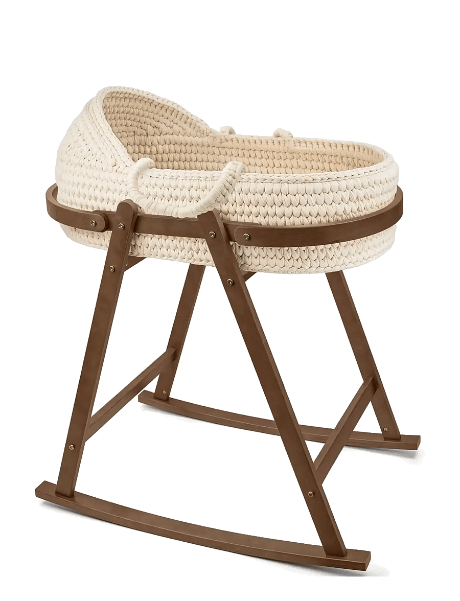 Moonboon - Crocheted Moses Basket and Stand (bundle) - moseskörbe - nature - 1
