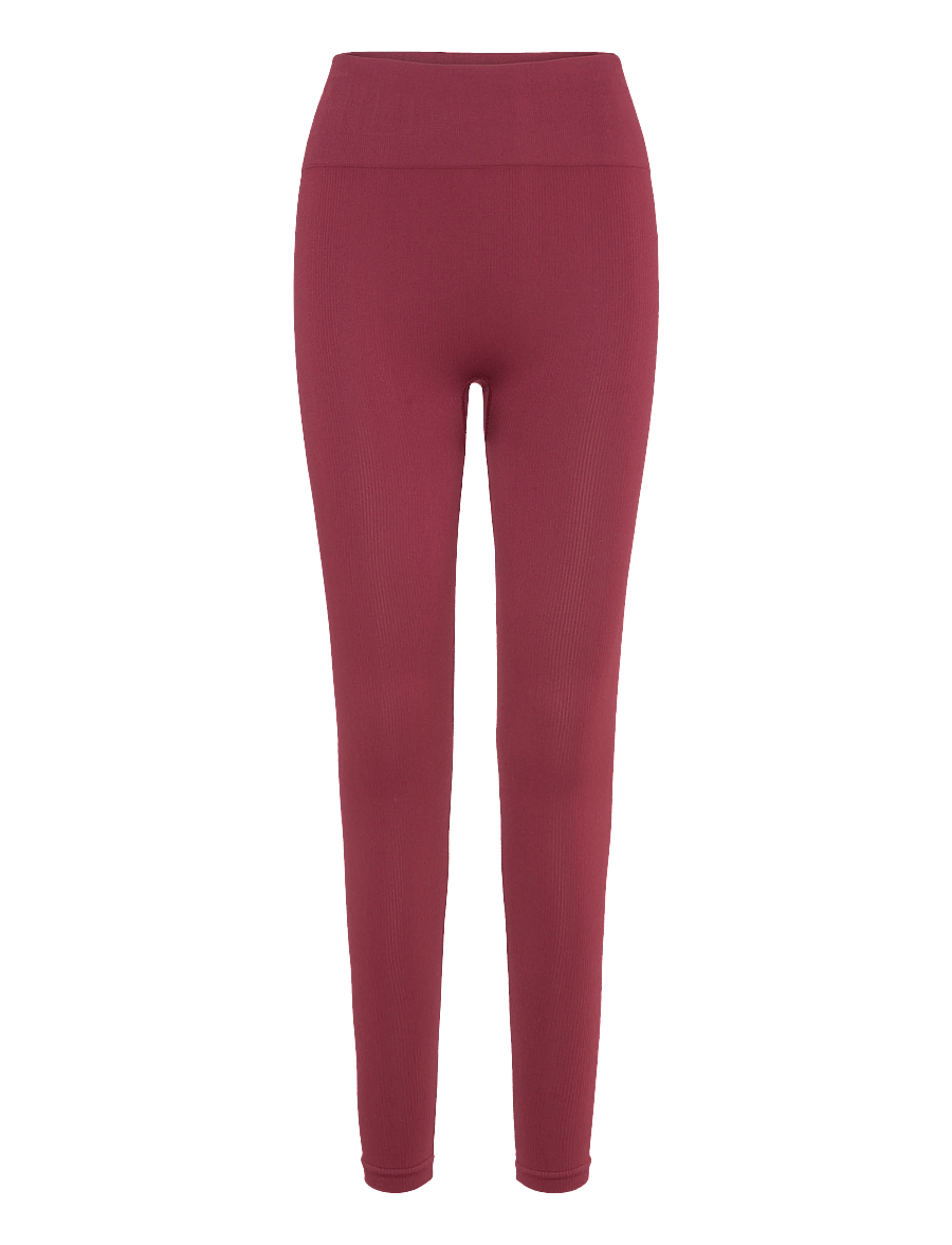 Moonchild Yoga Wear - Soft Rib Seamless Legging - træningstights - burgundy - 0