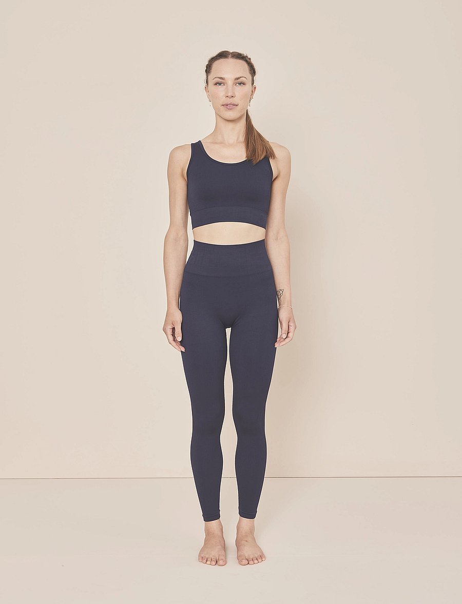Moonchild Yoga Wear - Soft Rib Seamless Legging - træningstights - navy blue - 3