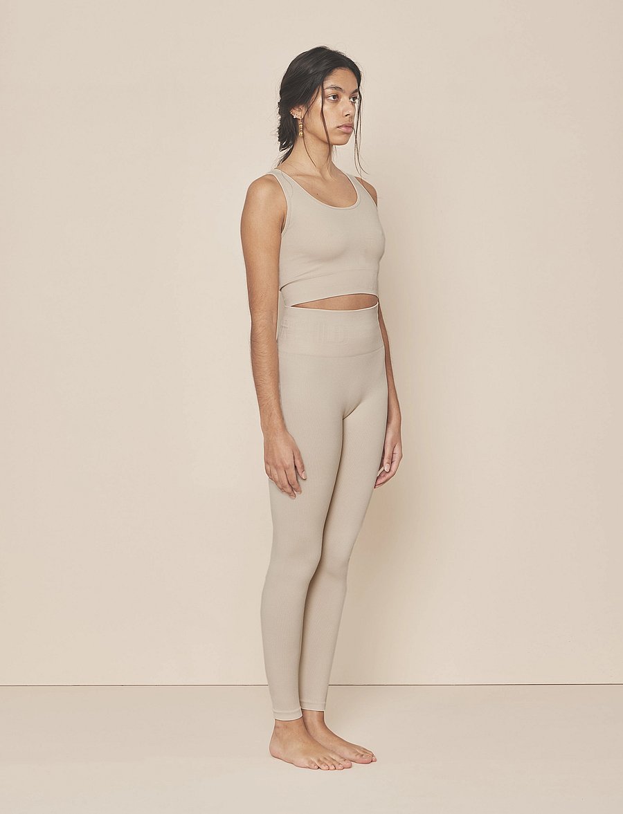 Moonchild Yoga Wear - Soft Rib Seamless Legging - træningstights - rain - 3