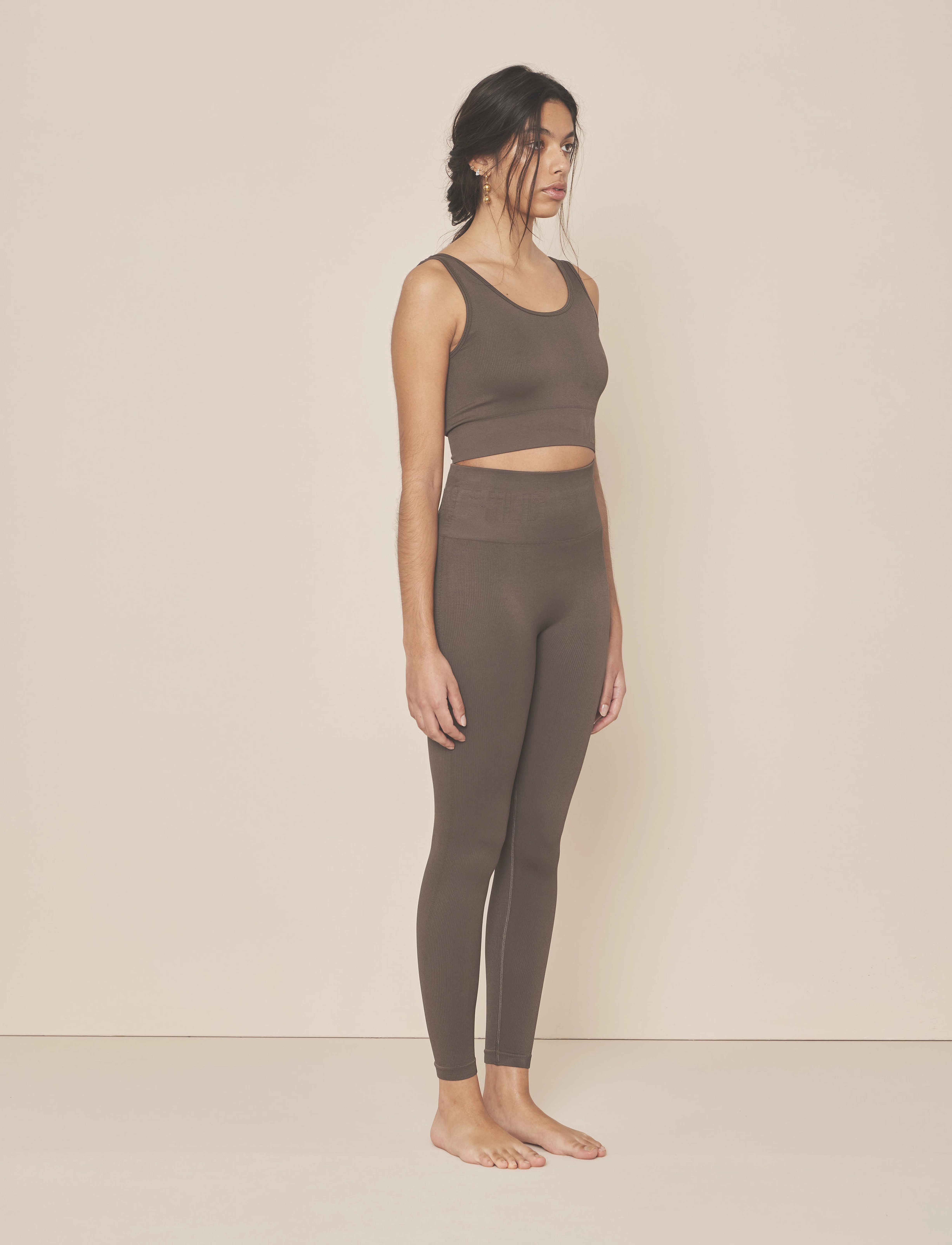 Moonchild Yoga Wear - Soft Rib Seamless Legging - seamless tights - storm - 3
