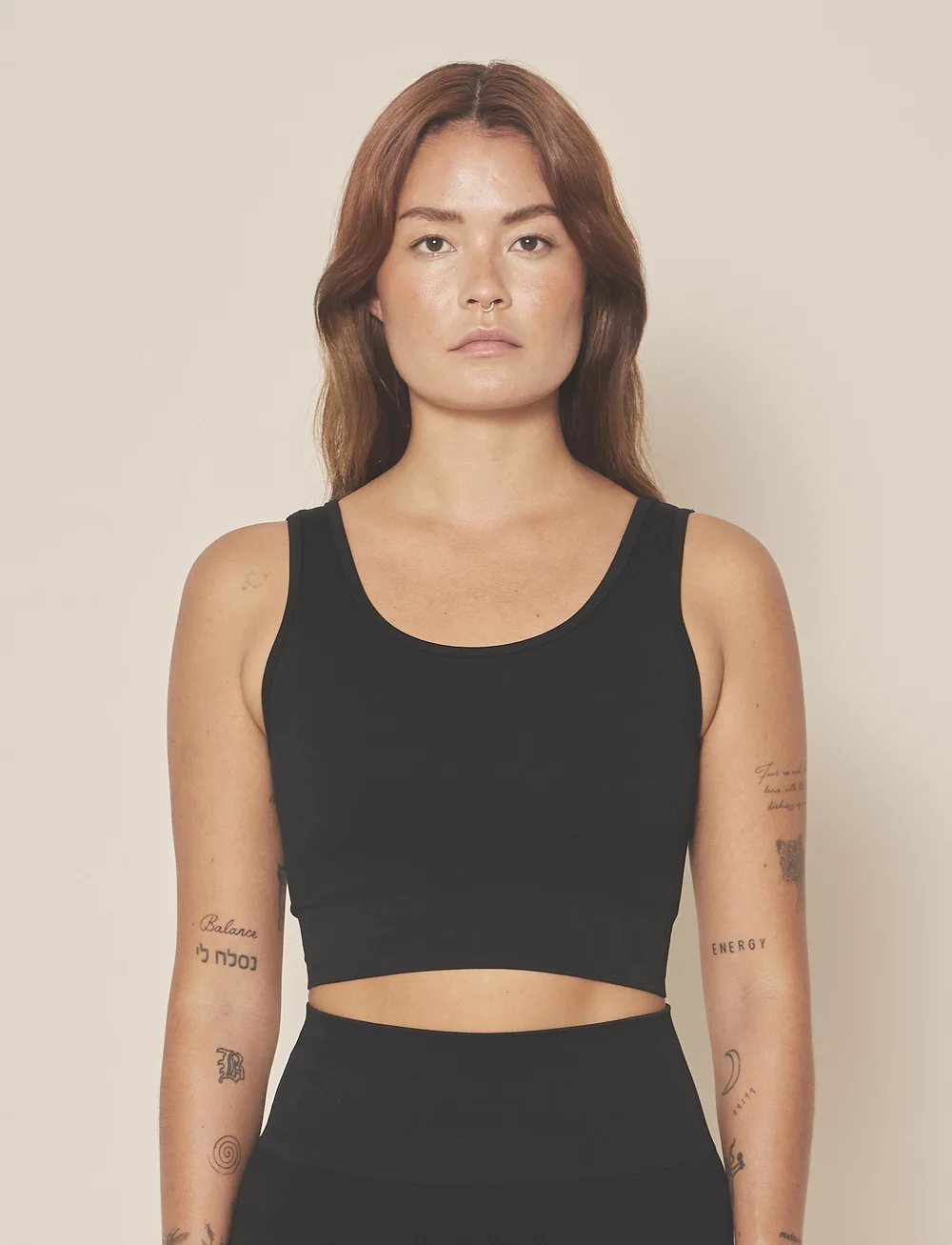 Moonchild Yoga Wear - Soft Rib Seamless Crop Top - crop tops - black iris - 0