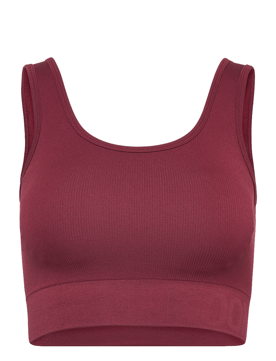 Moonchild Yoga Wear - Soft Rib Seamless Crop Top - crop tops - burgundy - 0