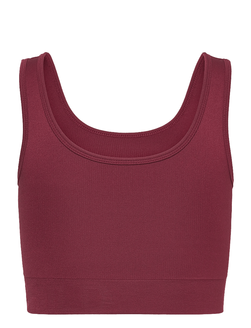 Moonchild Yoga Wear - Soft Rib Seamless Crop Top - crop-tops - burgundy - 1