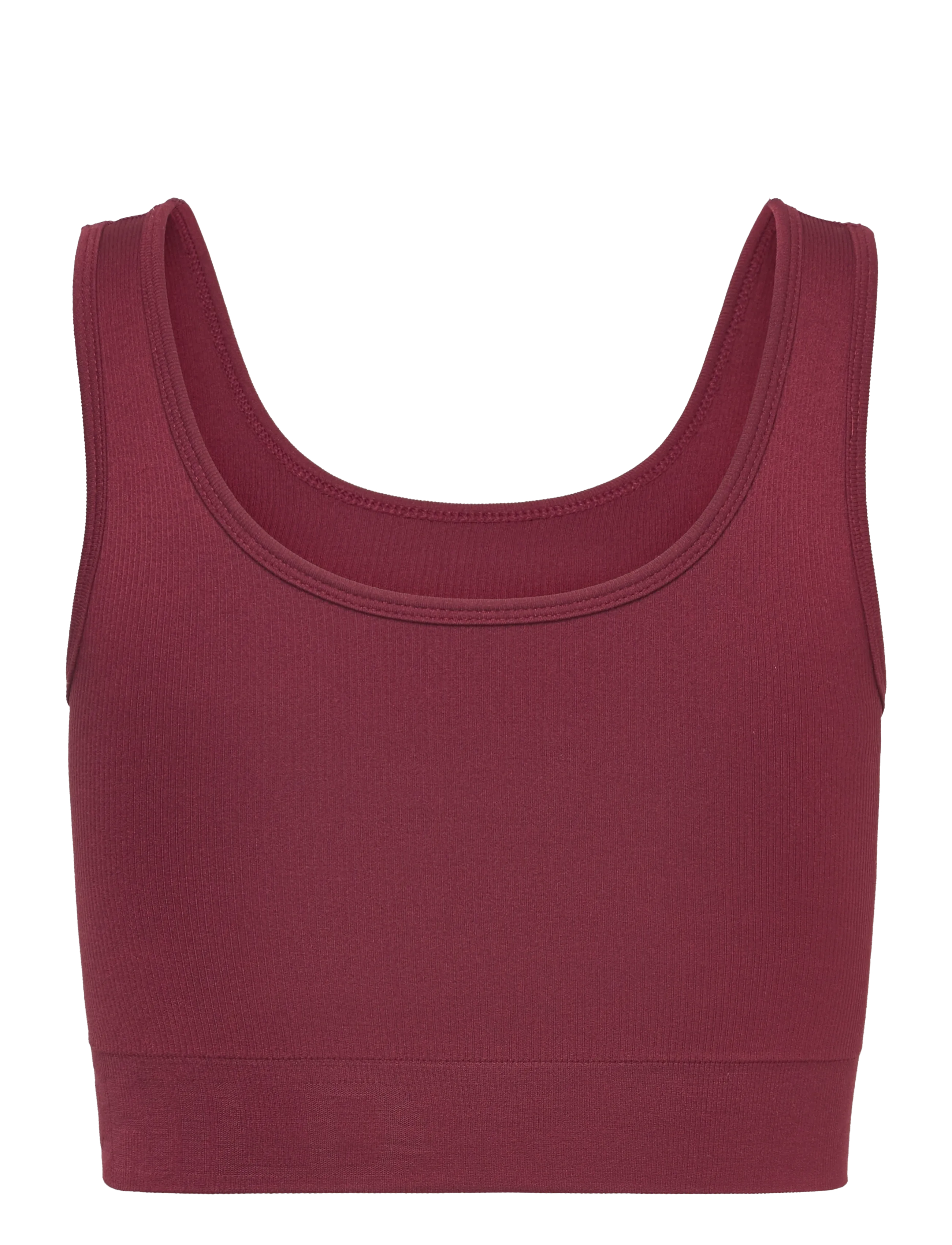Moonchild Yoga Wear - Soft Rib Seamless Crop Top - crop tops - burgundy - 1