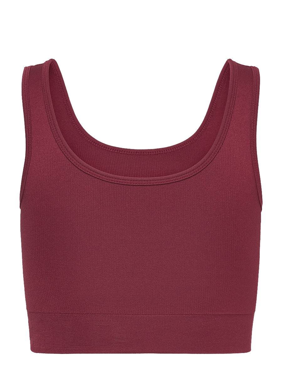 Moonchild Yoga Wear - Soft Rib Seamless Crop Top - crop tops - burgundy - 1