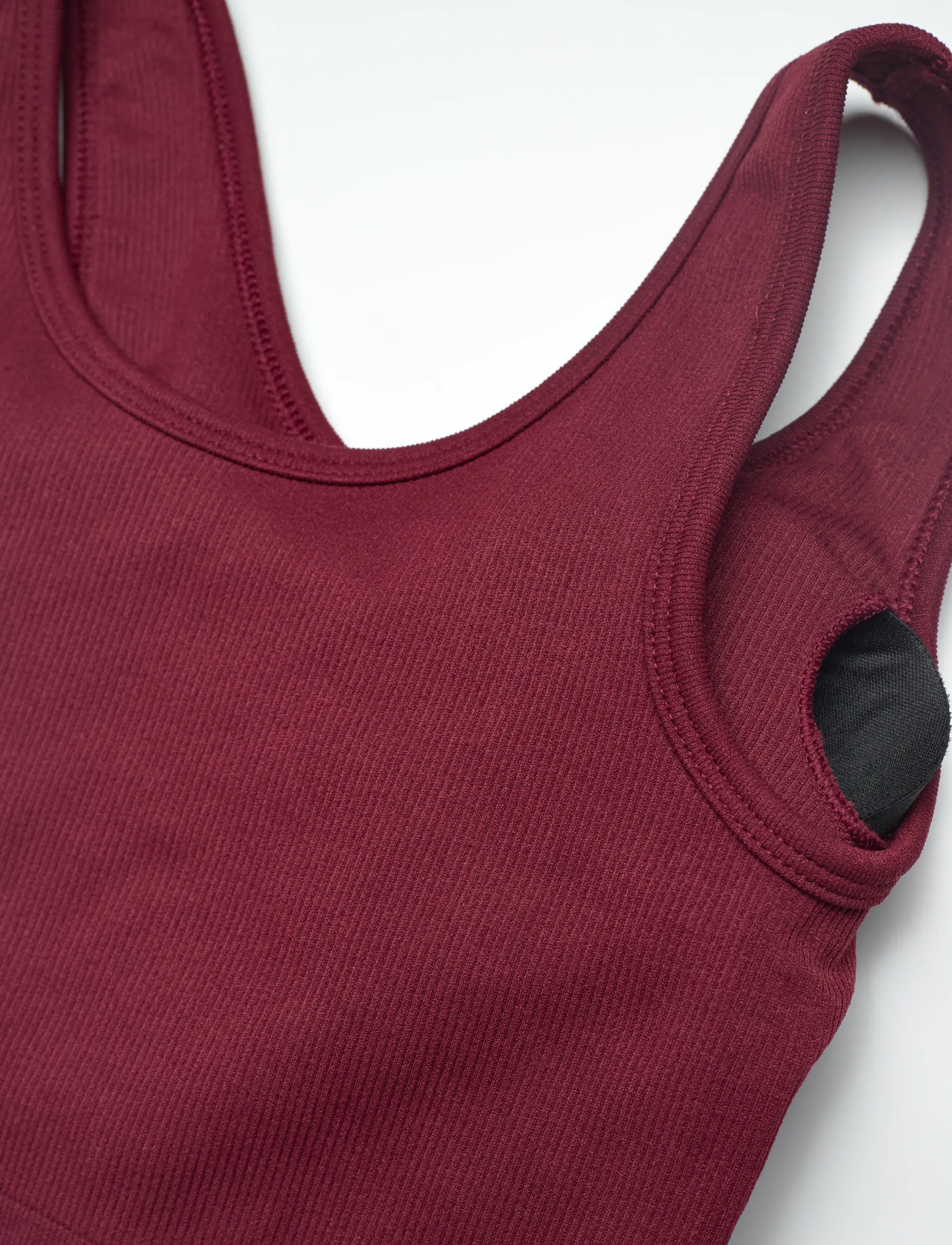 Moonchild Yoga Wear - Soft Rib Seamless Crop Top - crop tops - burgundy - 2