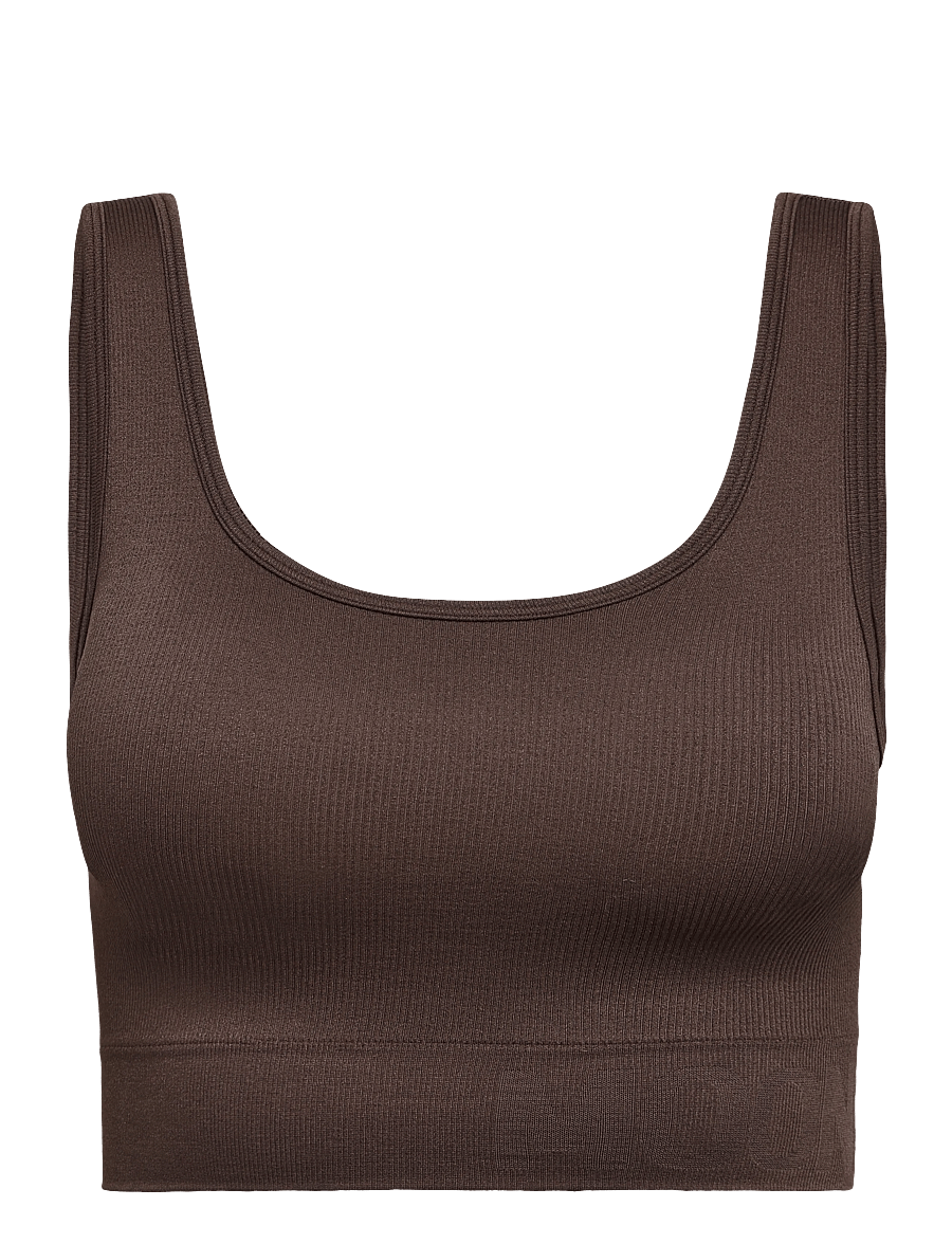 Moonchild Yoga Wear - Soft Rib Seamless Crop Top - tanktops - coco powder - 0